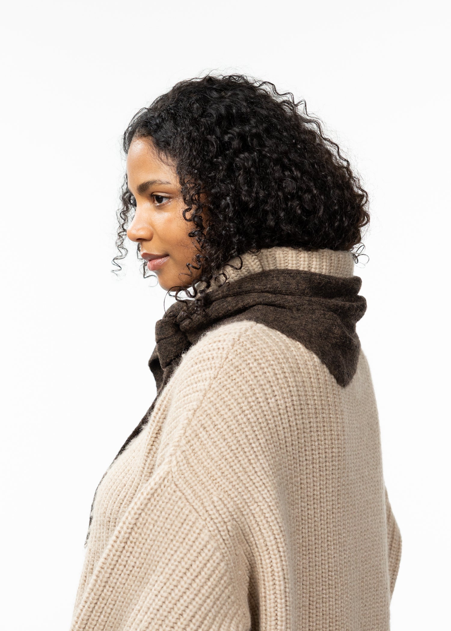 Women Hannalore Scarf dark brown - Back