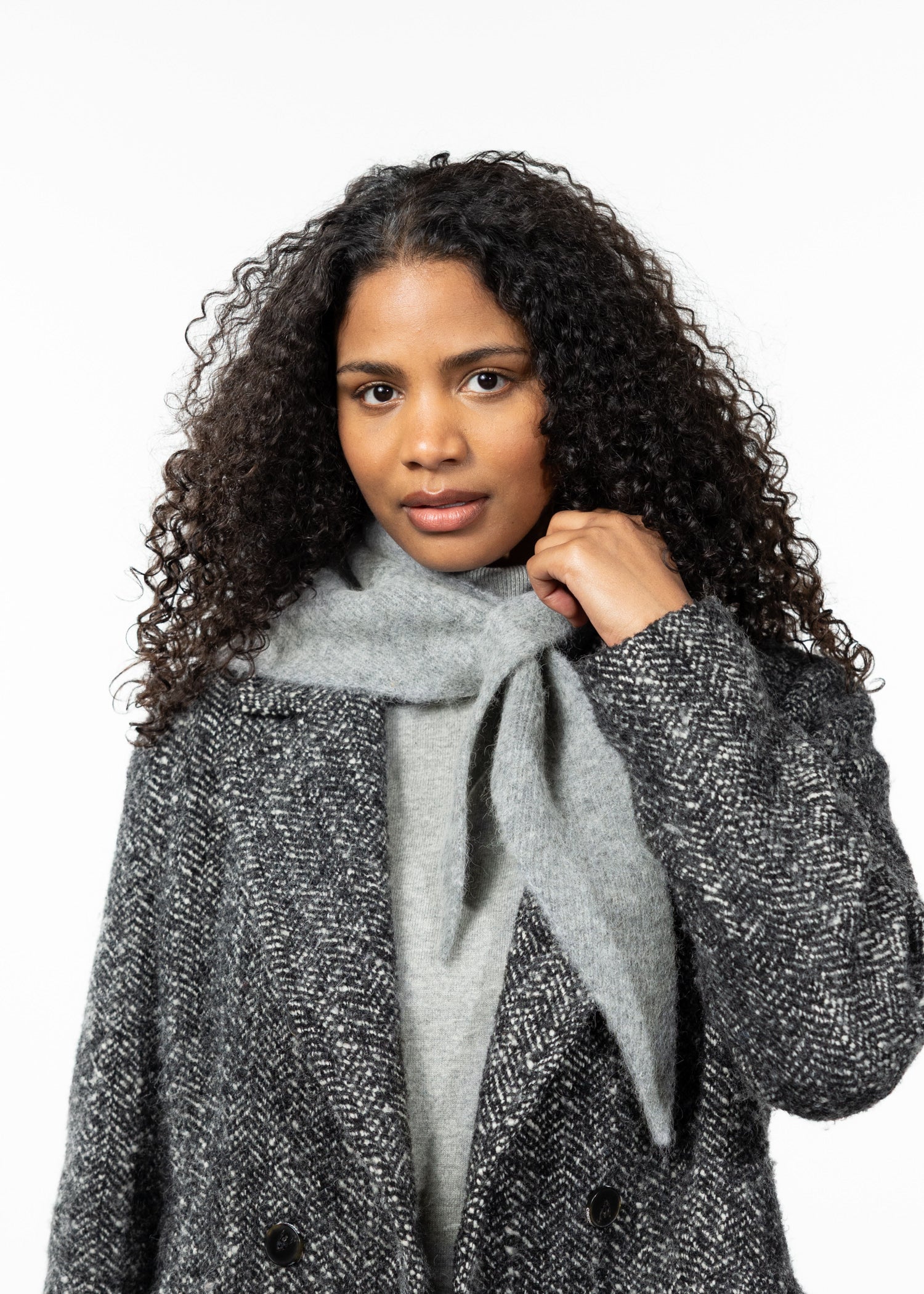 Women Murreal Scarf heather grey - Front