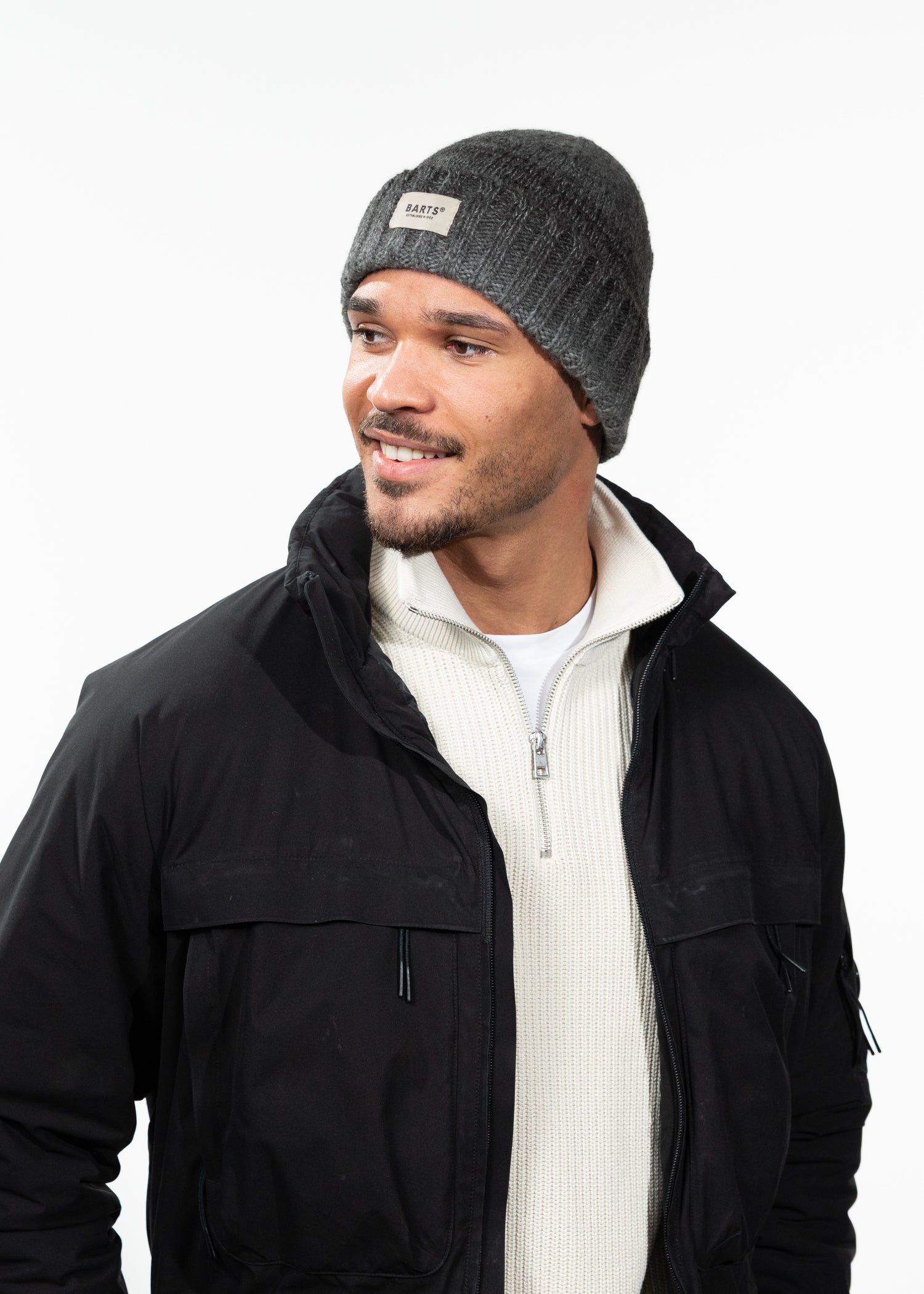 Men Ealar Beanie black - Front