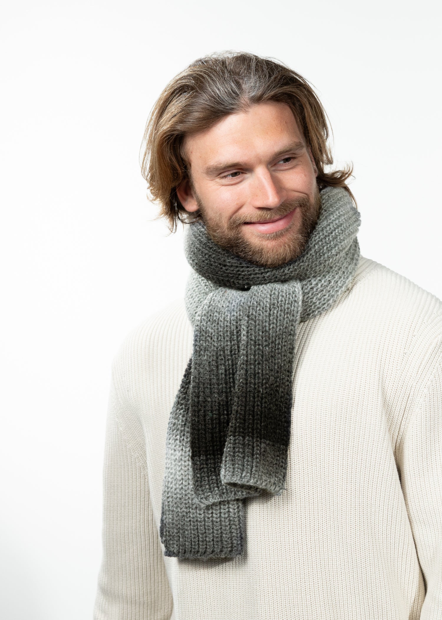 Men Ealar Scarf black - Front