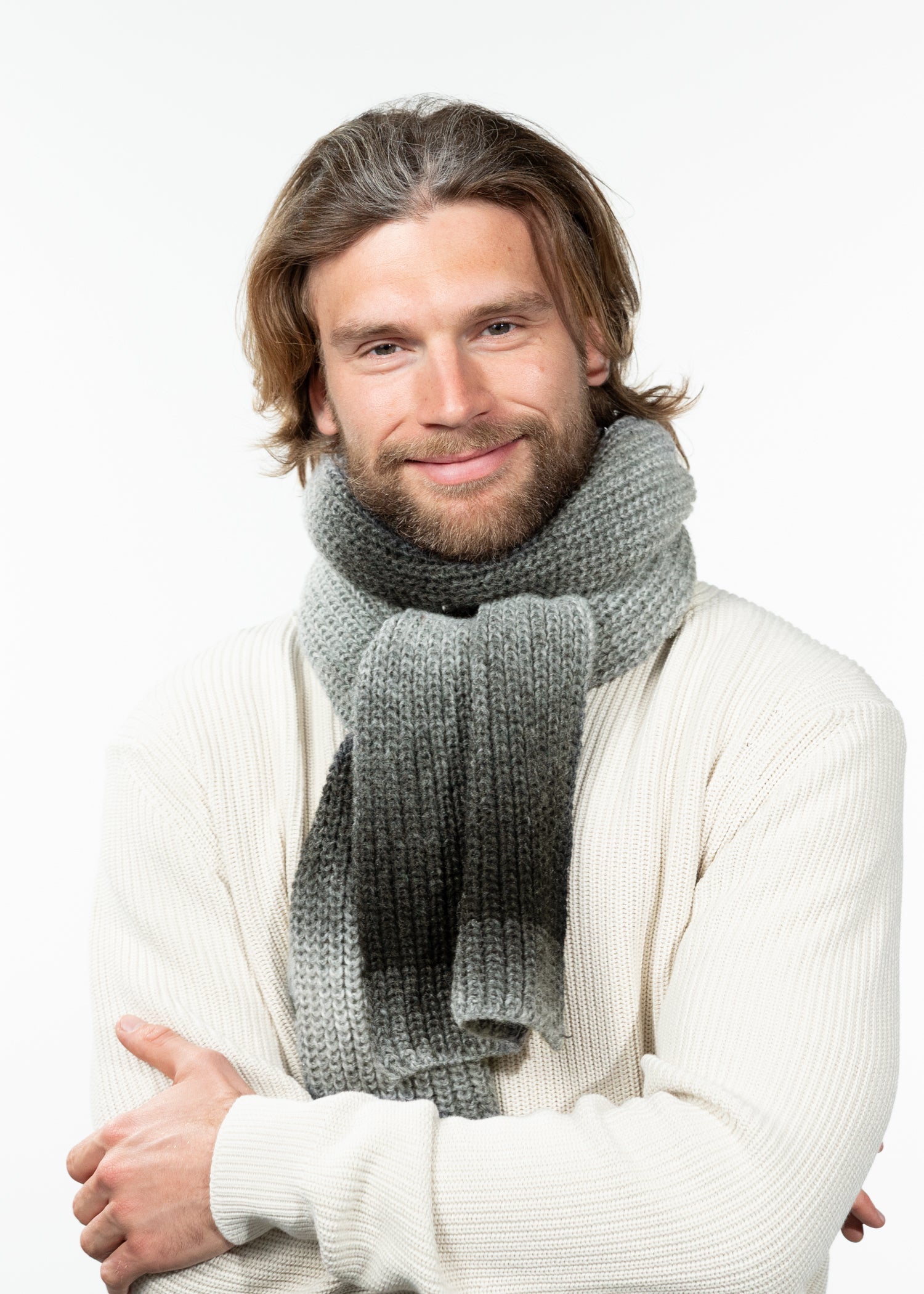 Men Ealar Scarf black - Front
