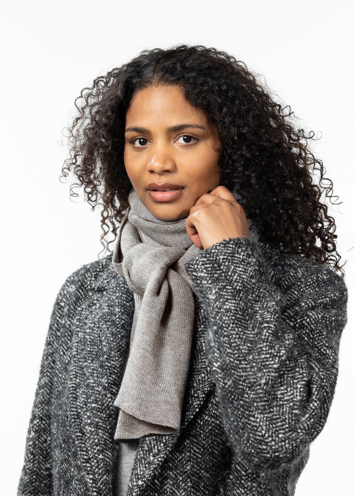 Unisex Kinabalu Scarf heather grey - Front