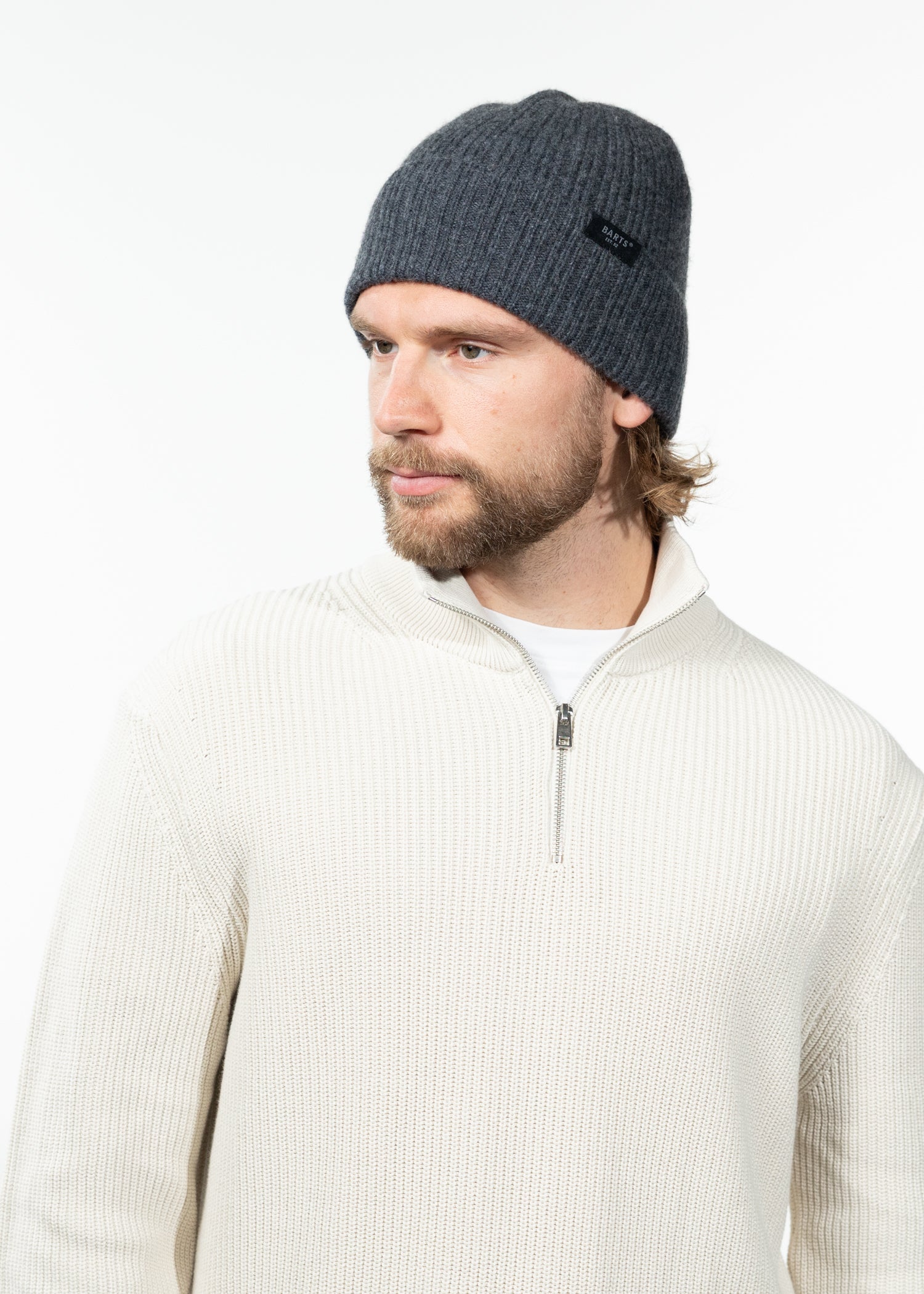 Men Beathan Beanie dark heather - Side
