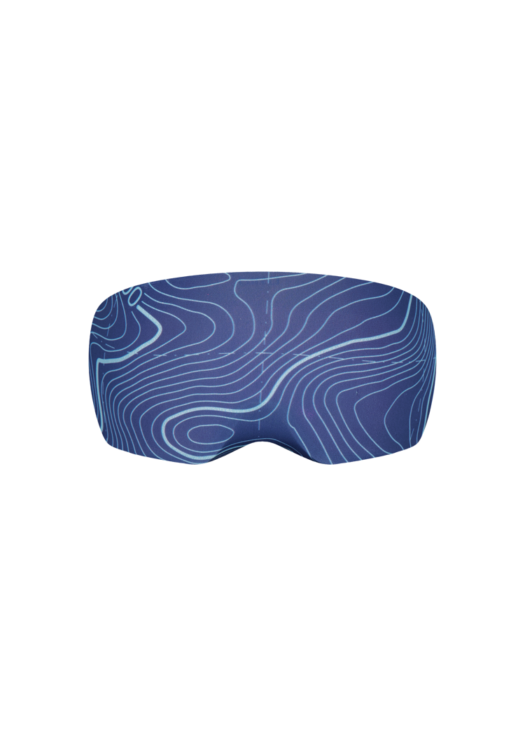 Unisex Goggle Cover Topographic dark blue