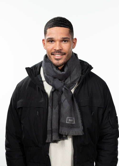 Men Airchie Scarf dark heather - Front