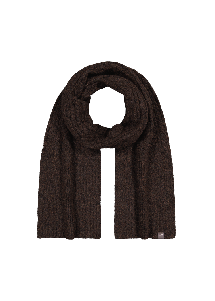 Men Moiray Scarf dark brown