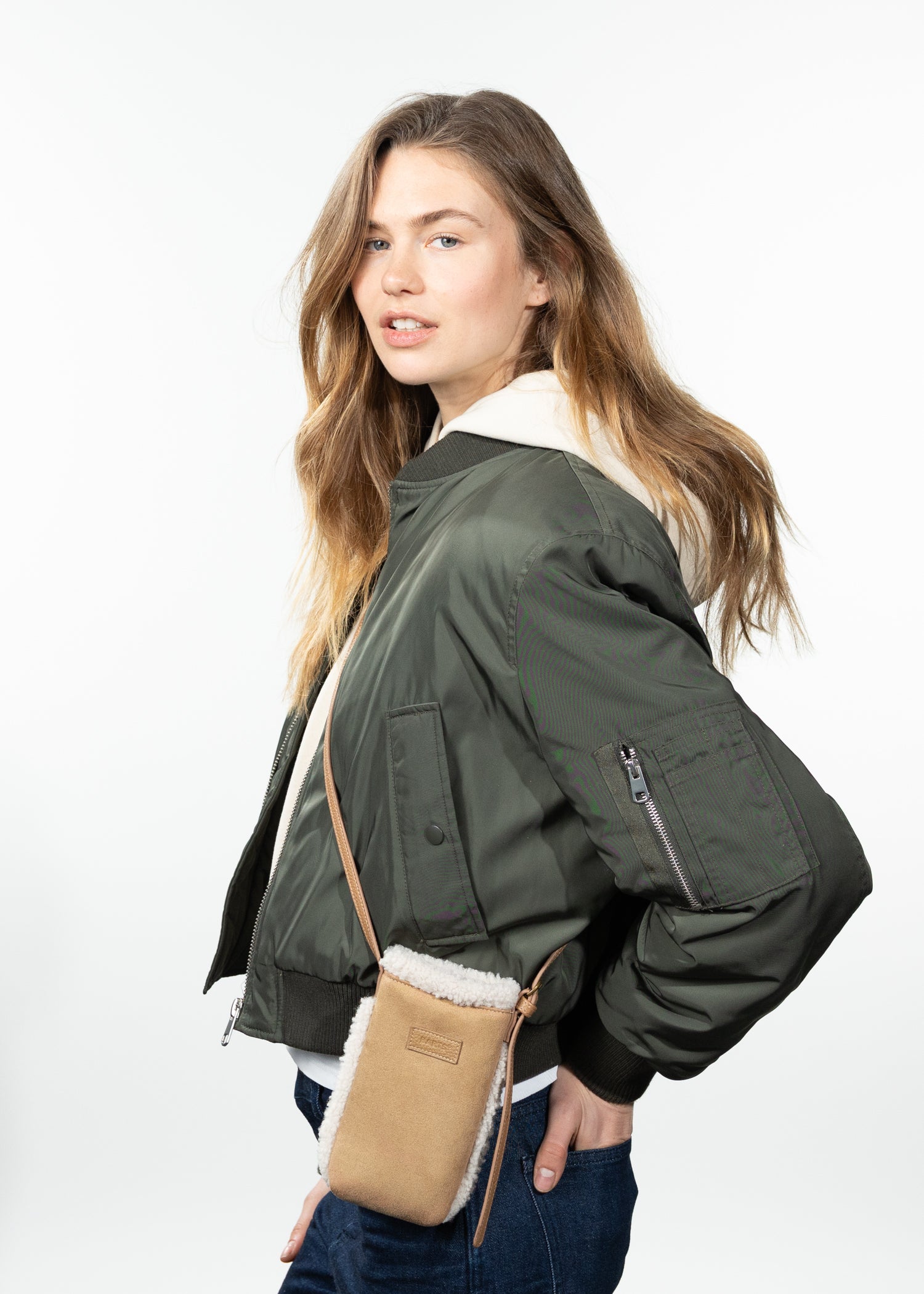 Bags Aedey Phonebag light brown - Front