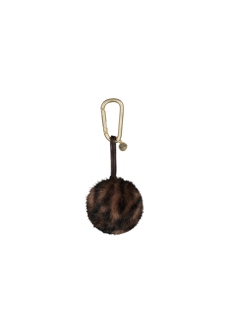 Bags Bag Charm Pom print brown