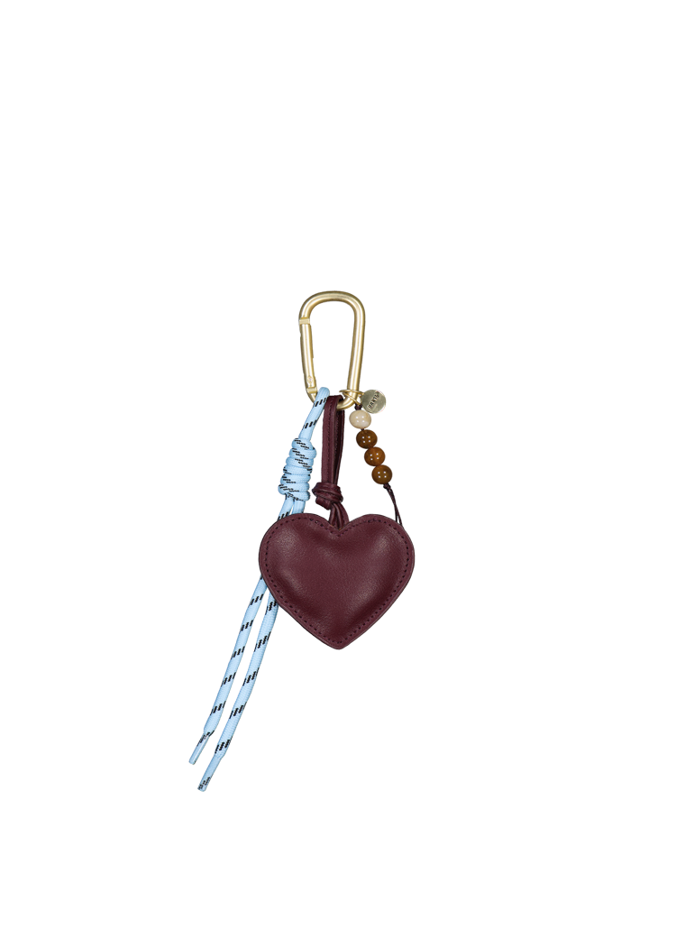 Bags Bag Charm Heart aubergine