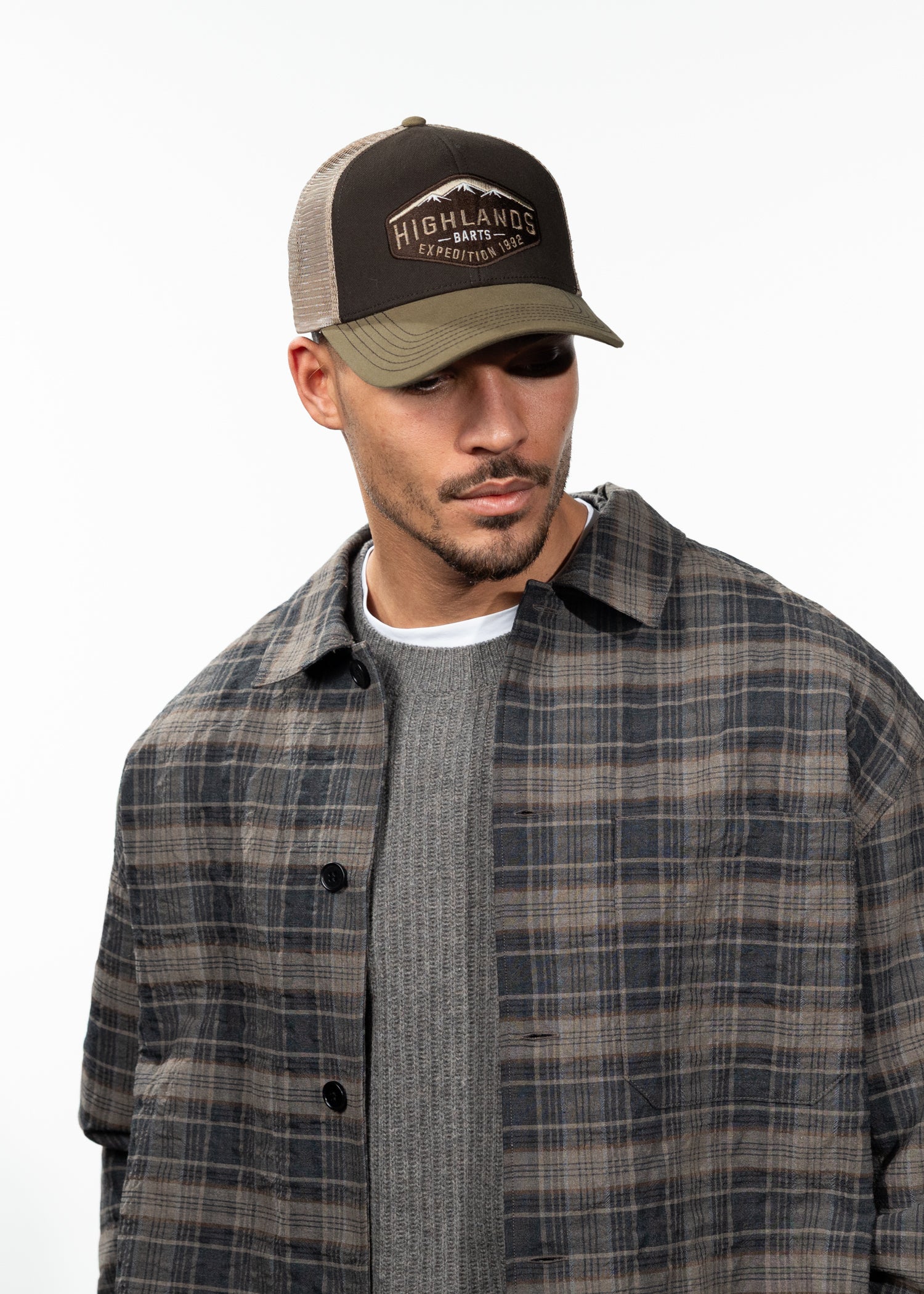 Men Eoghan Cap dark brown - Front