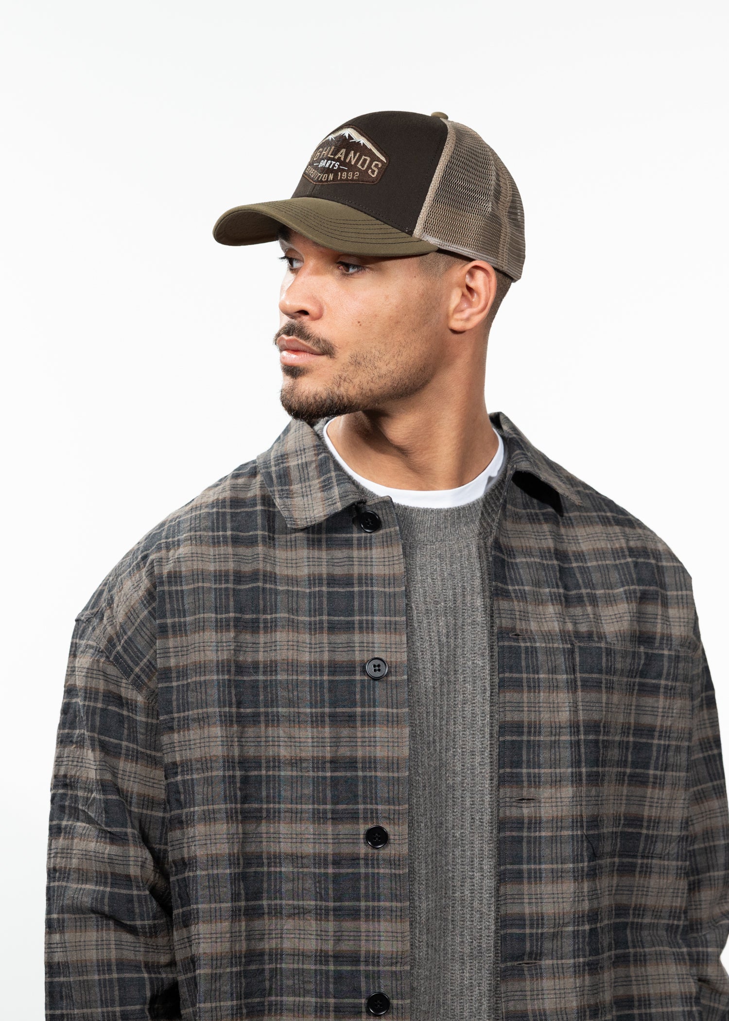 Men Eoghan Cap dark brown - Side
