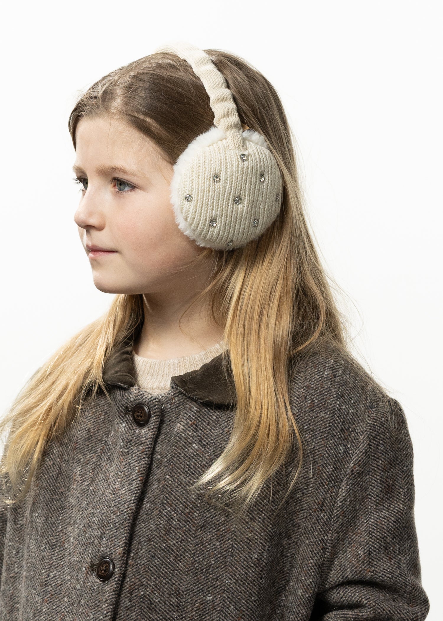 Women Glitzzers Earmuffs cream - Side