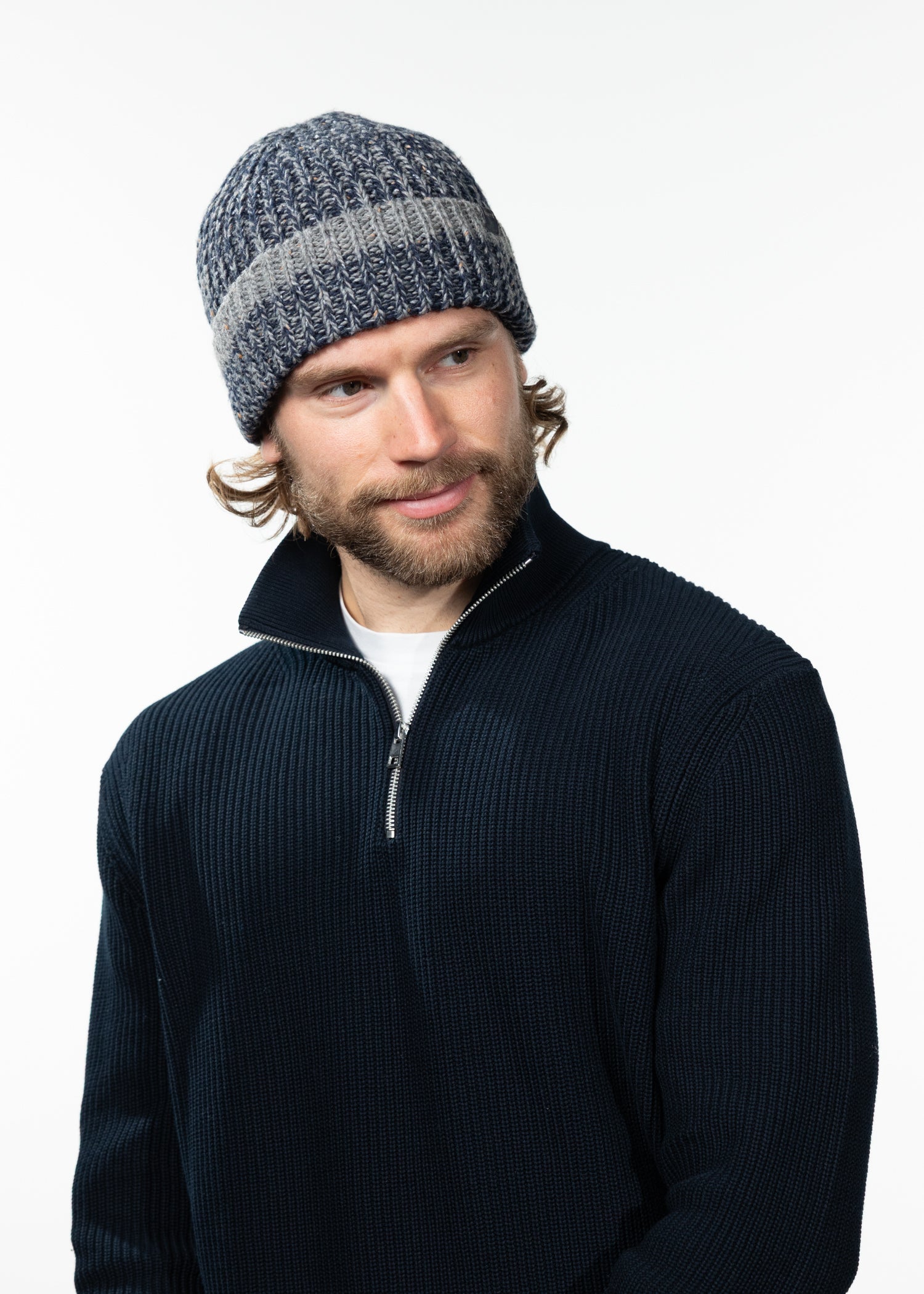 Men Cristofs Beanie navy - Front