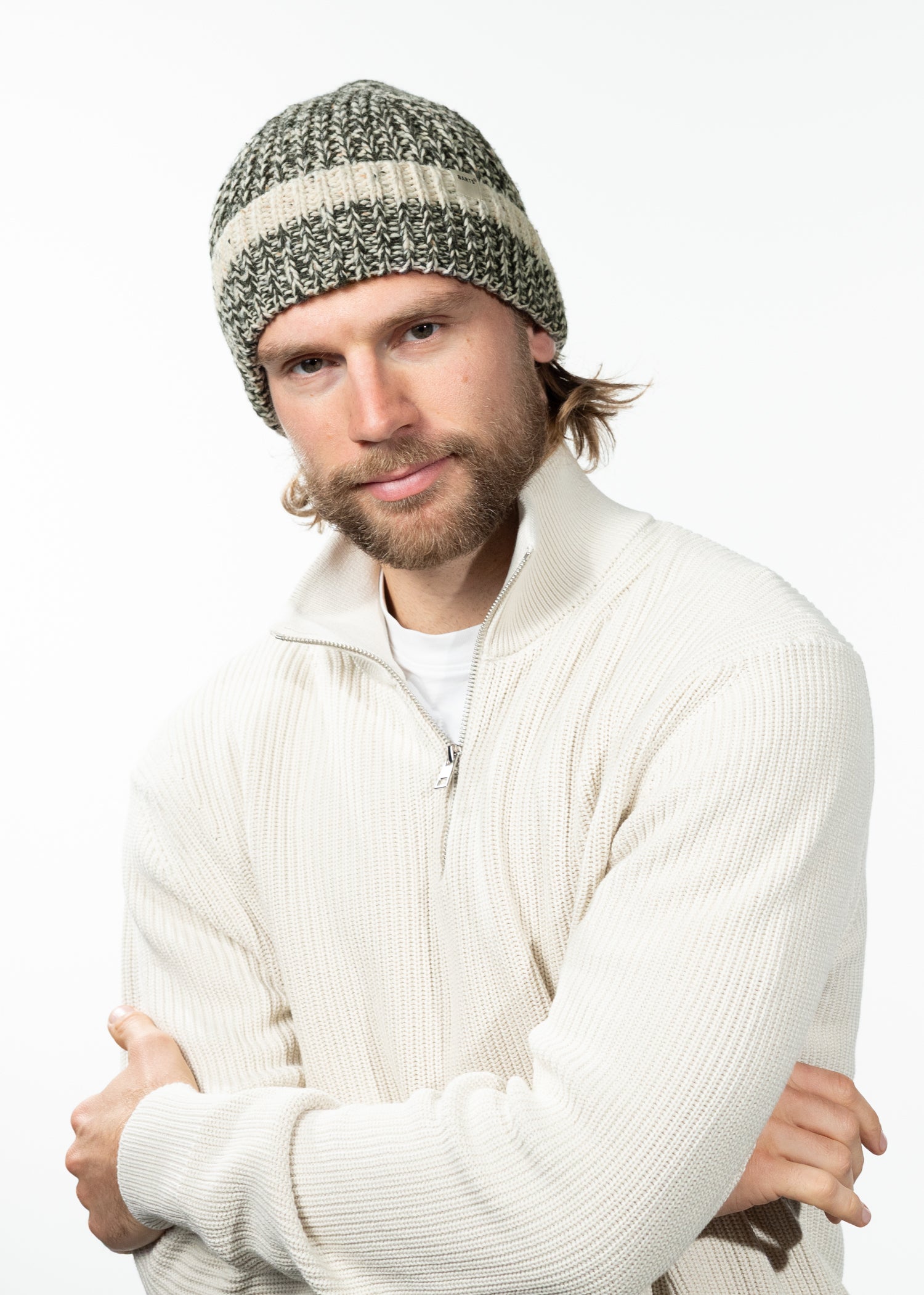 Men Cristofs Beanie charcoal - Front