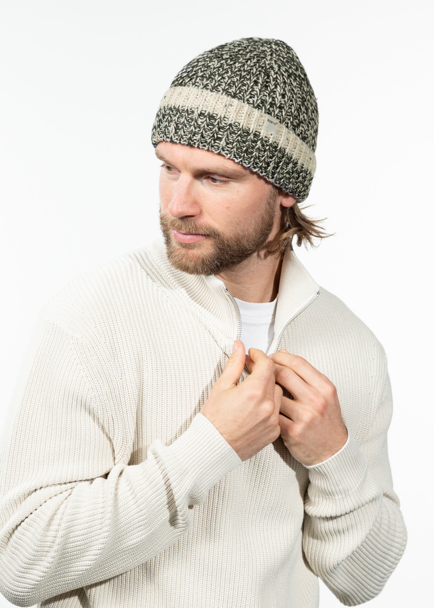 Men Cristofs Beanie charcoal - Side