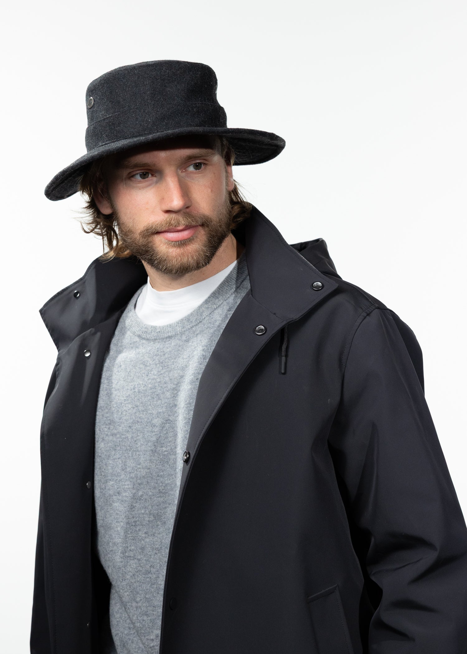 Men Deirmid Hat dark heather - Front