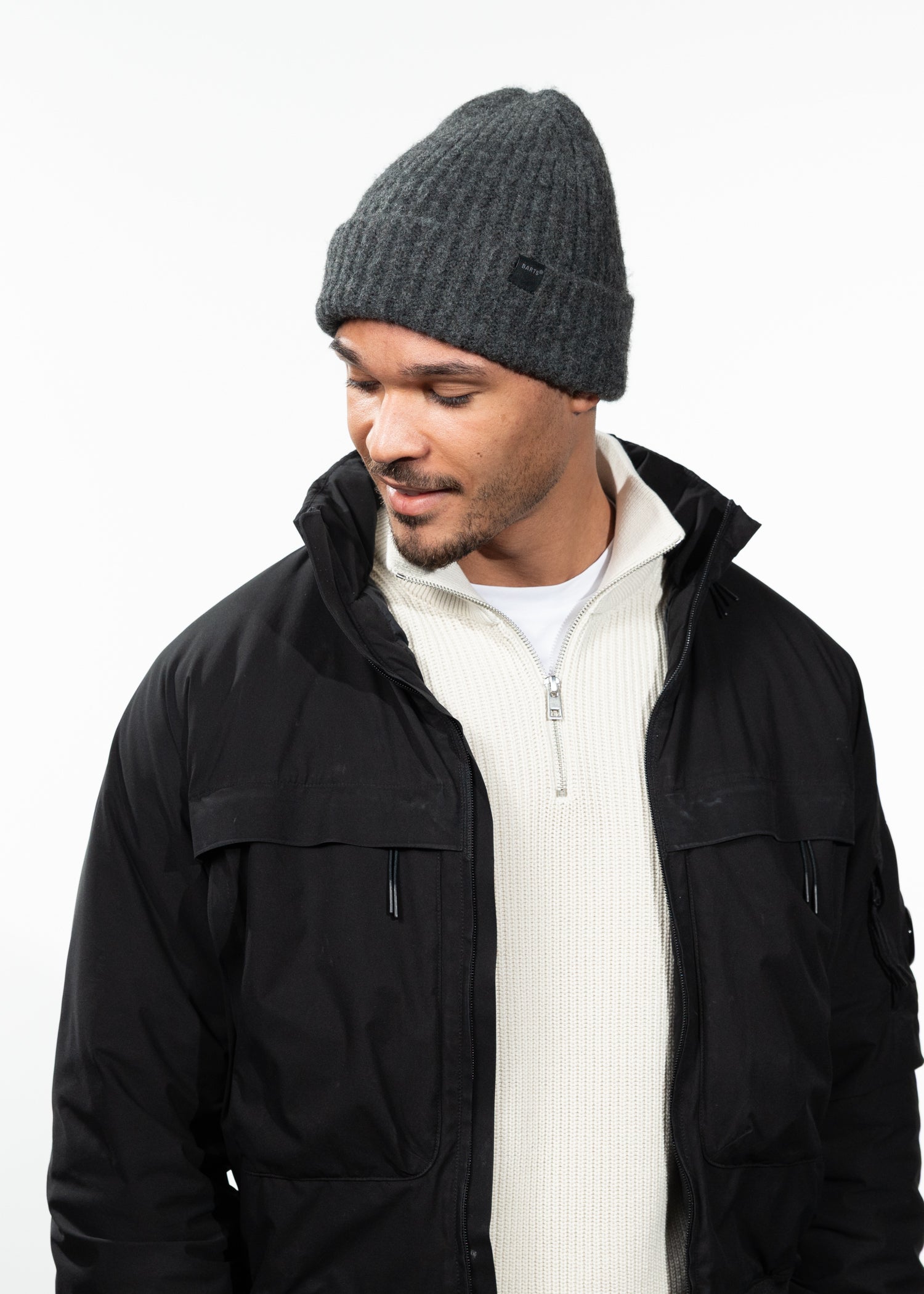 Men Dewray Beanie dark heather - Side