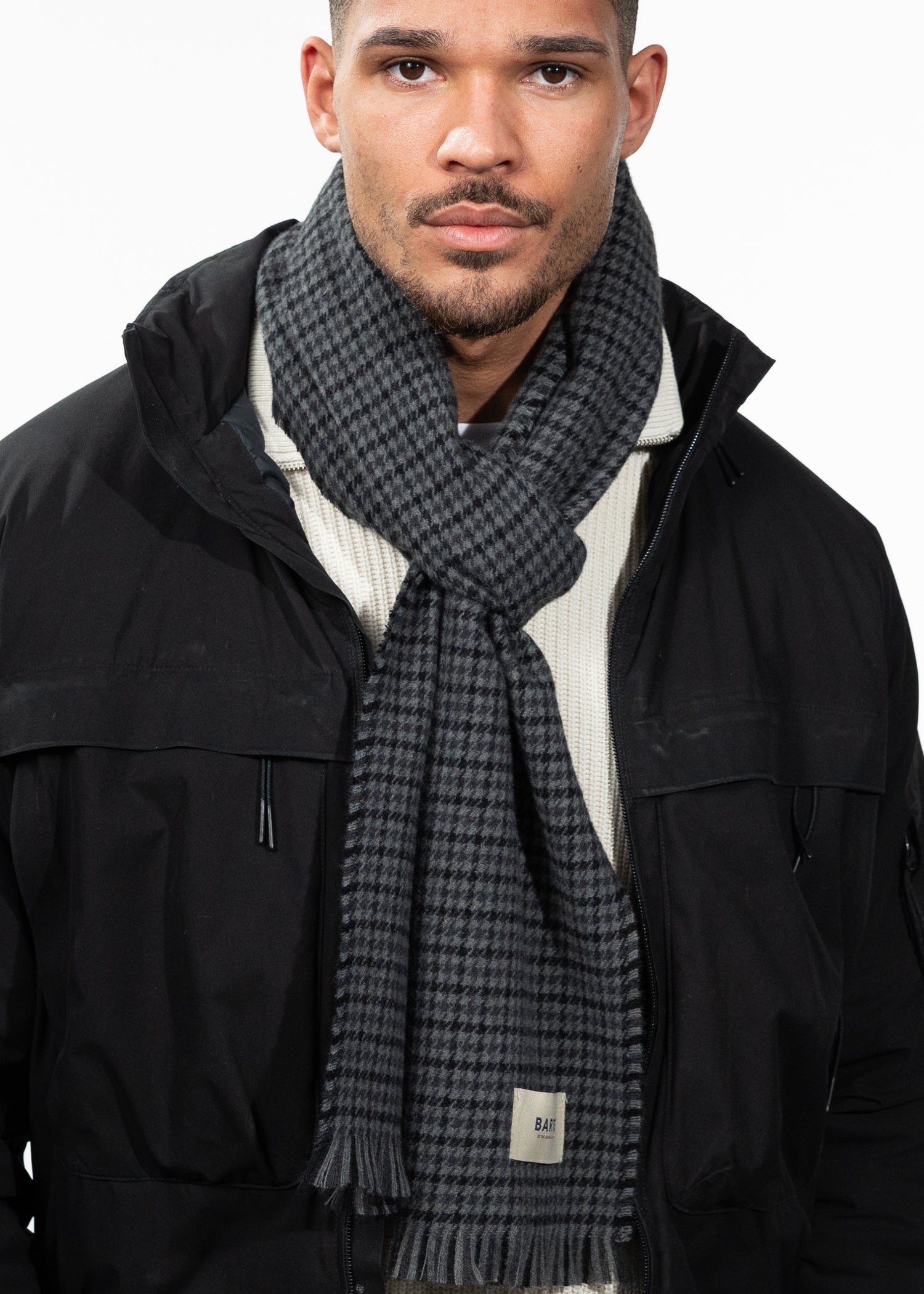 Men Heirmish Scarf heather grey - Front