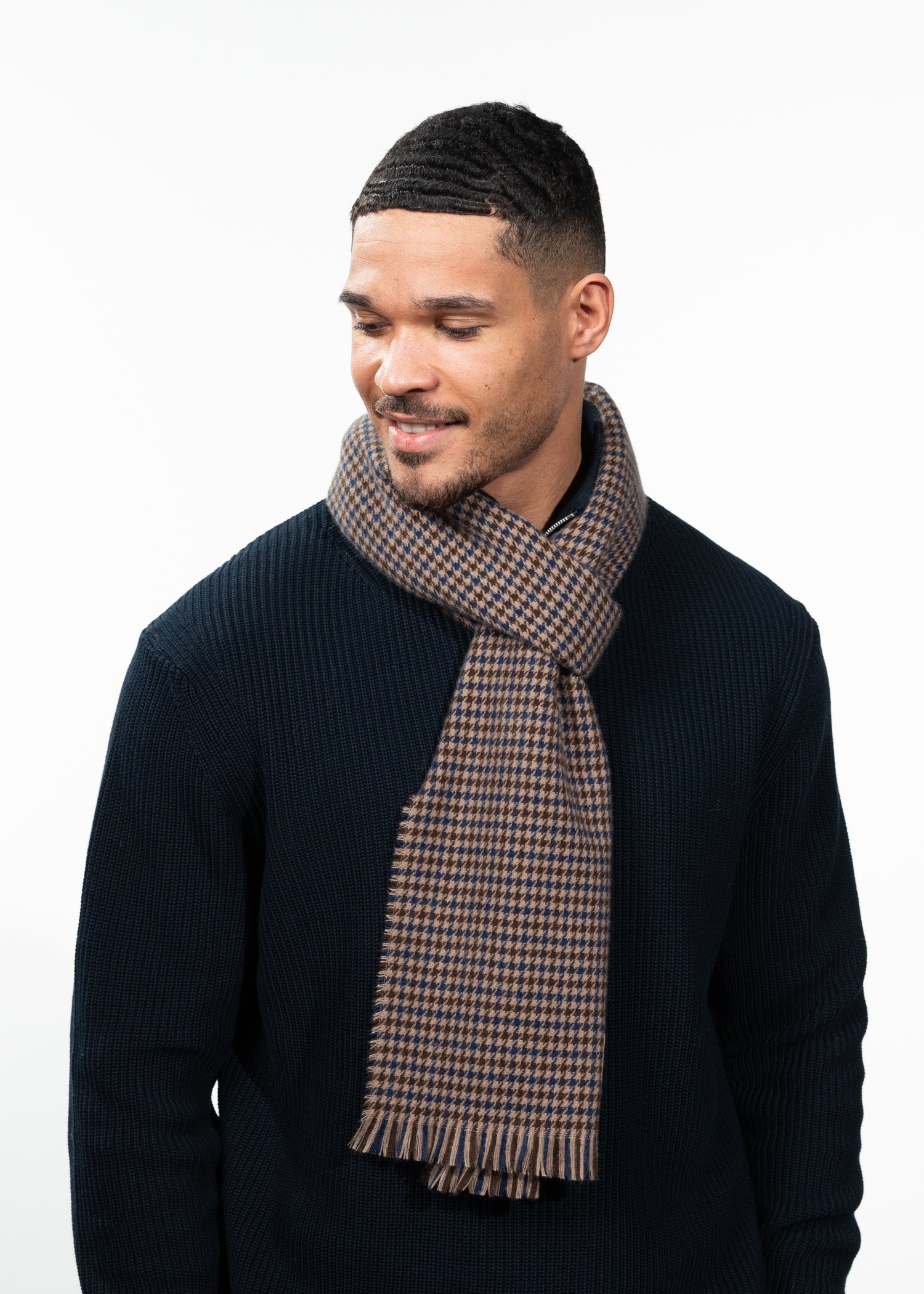Men Heirmish Scarf light brown - Front