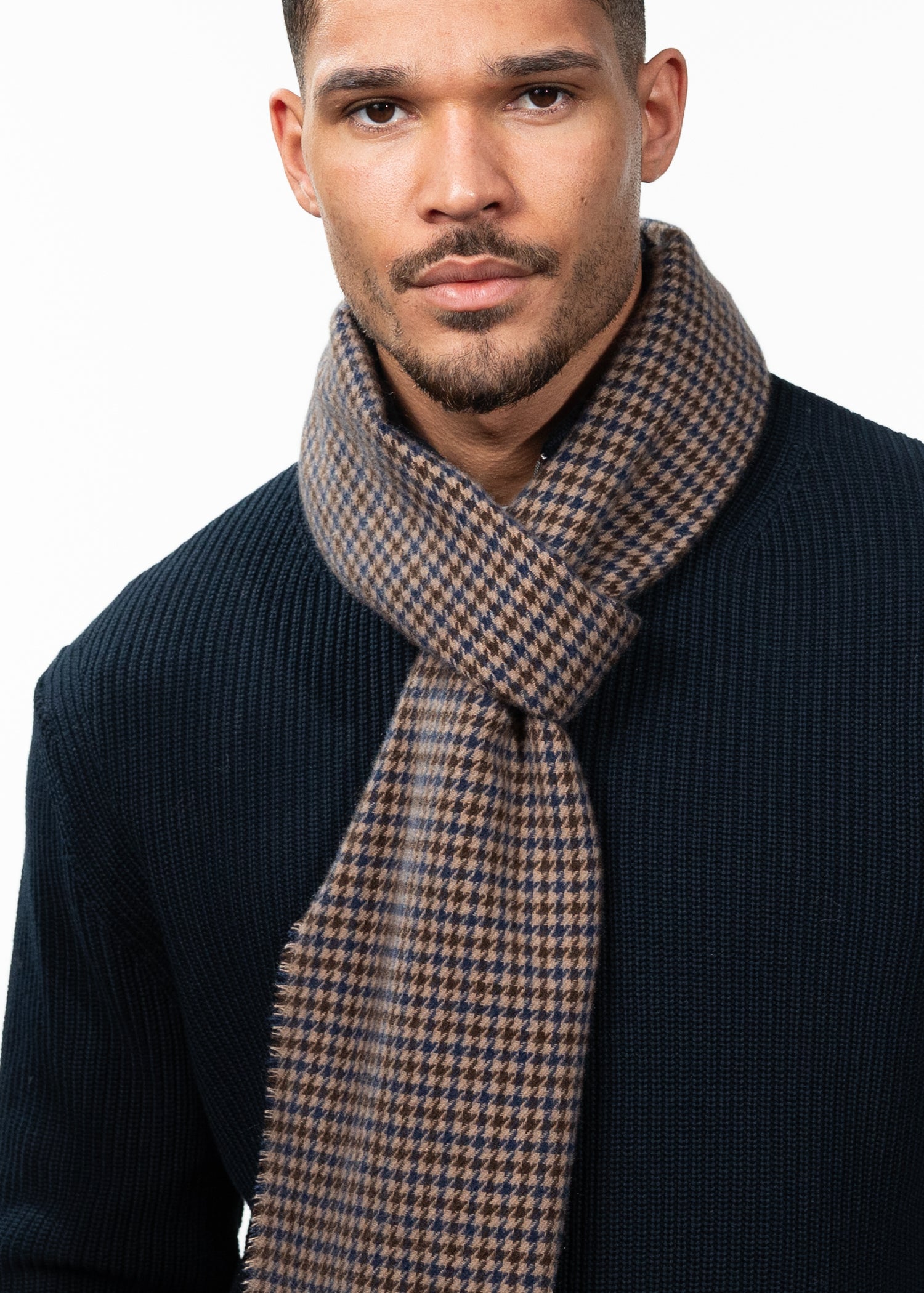 Men Heirmish Scarf light brown - Front