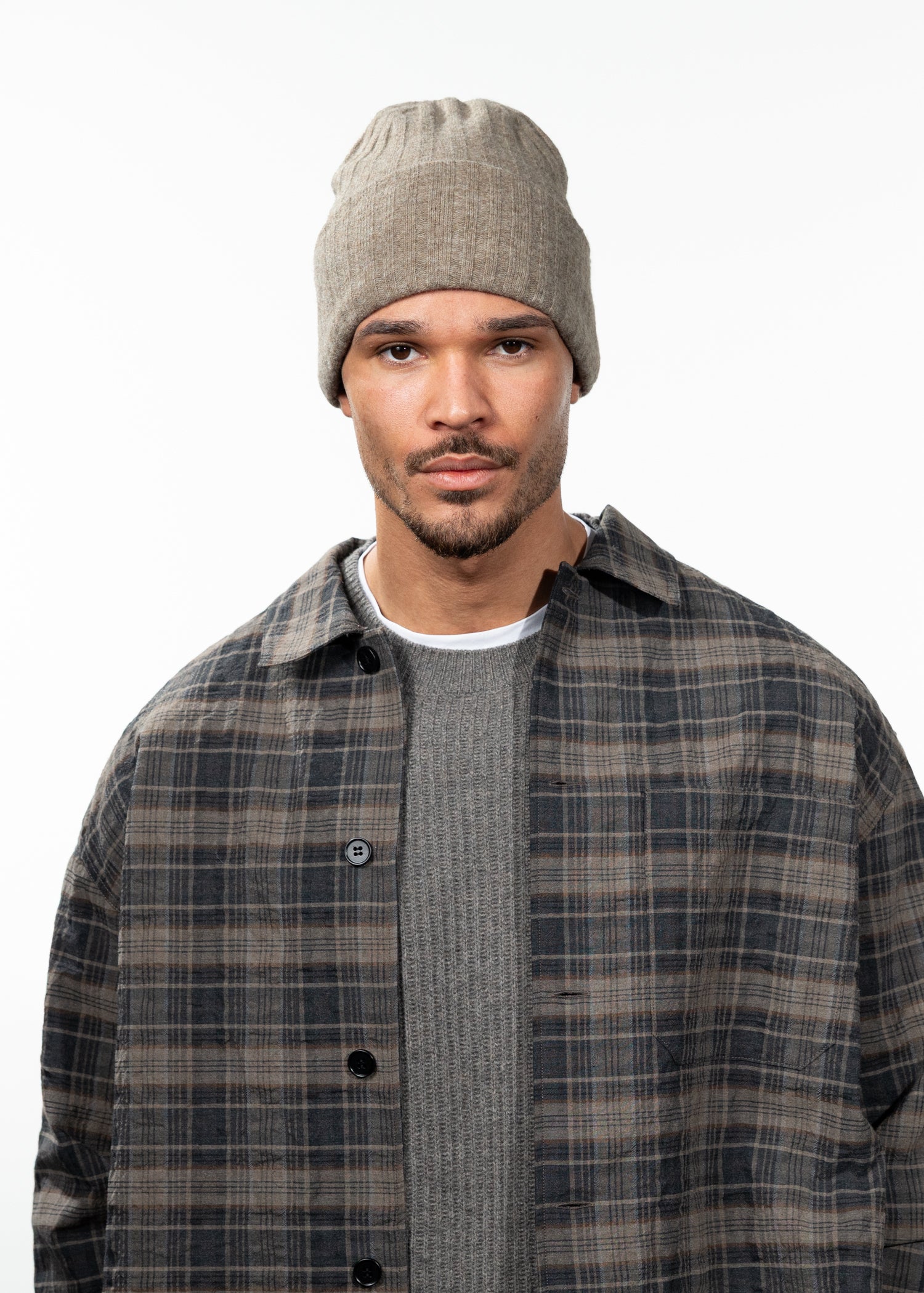 Men Mailcom Beanie light brown - Front