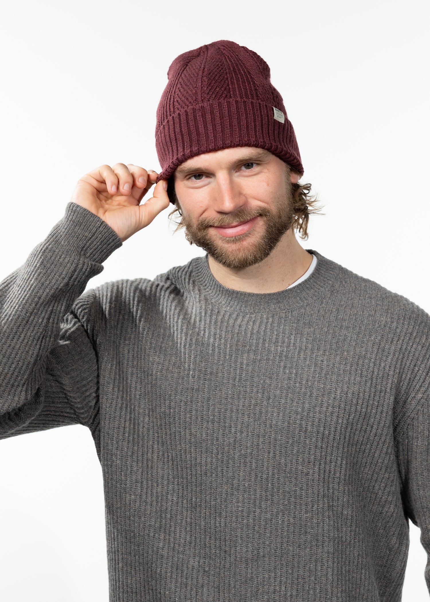 Men Mearcas Beanie dark red - Front