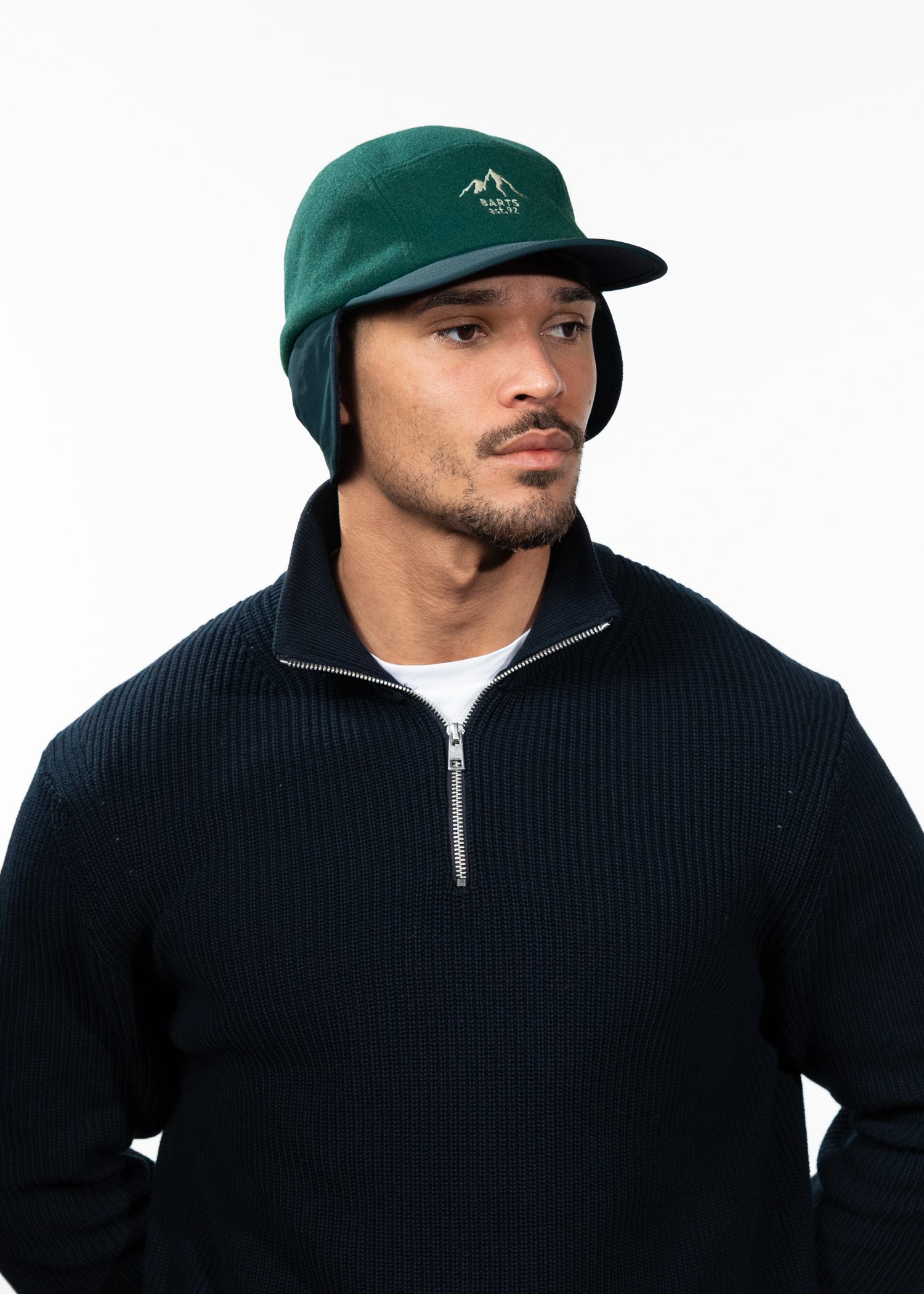 Men Aletsj Cap bottle green - Front