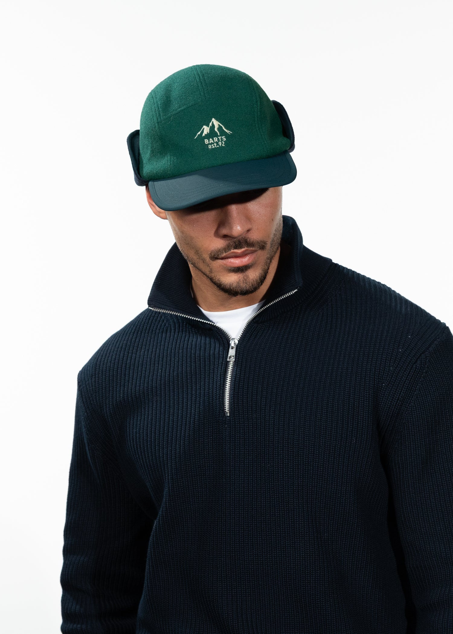 Men Aletsj Cap bottle green - Front