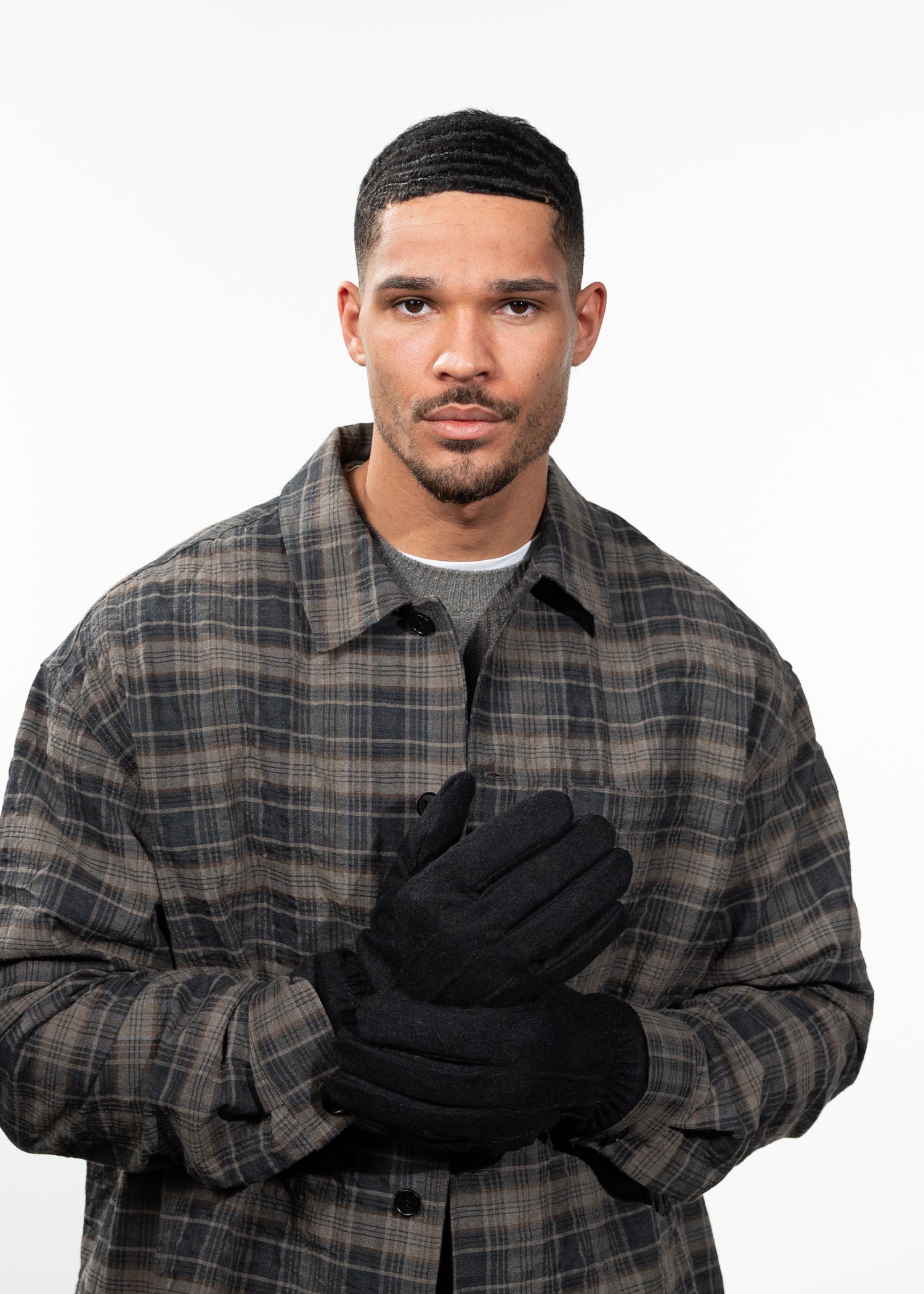 Men Deirmid Gloves dark heather - Front