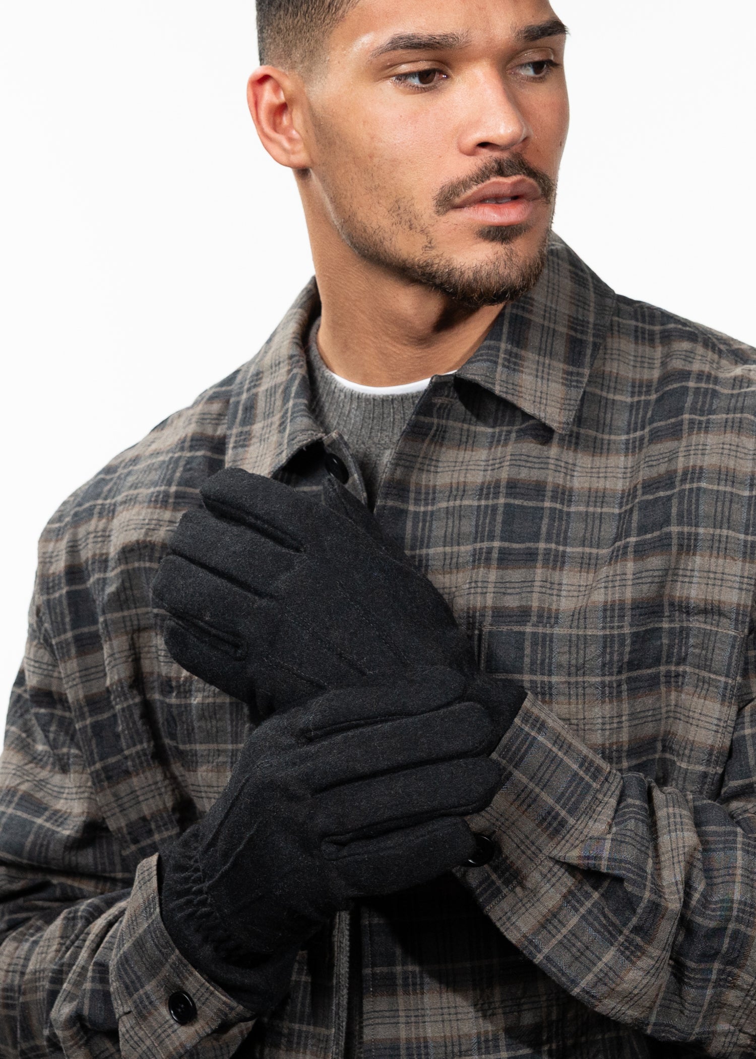 Men Deirmid Gloves dark heather - Front