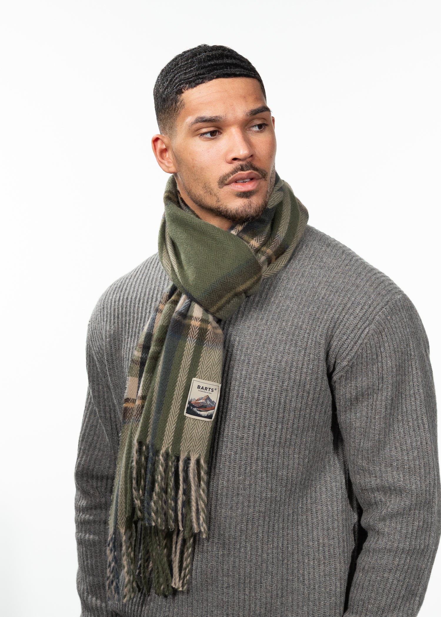 Men Wallash Scarf army - Front