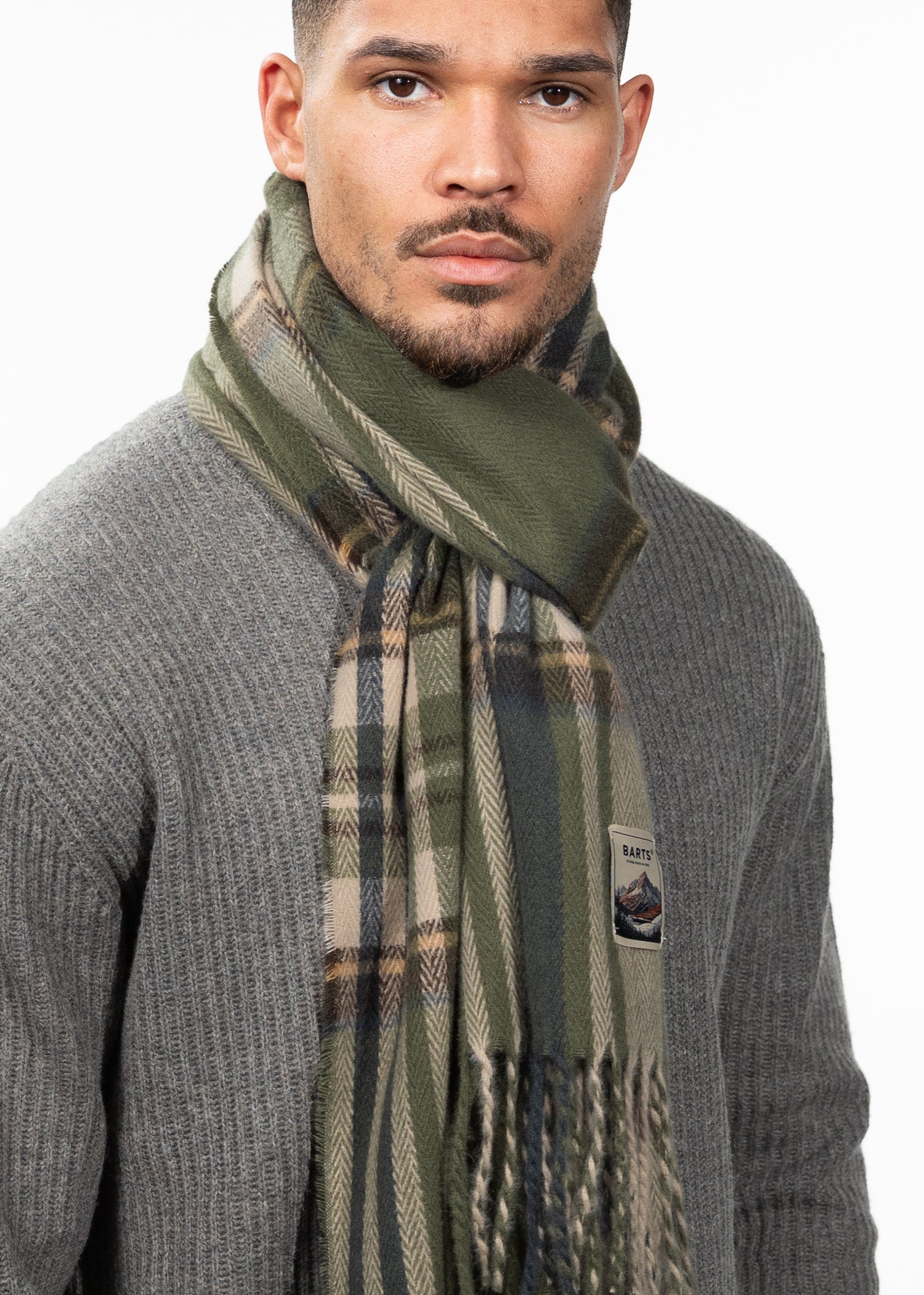 Men Wallash Scarf army - Front