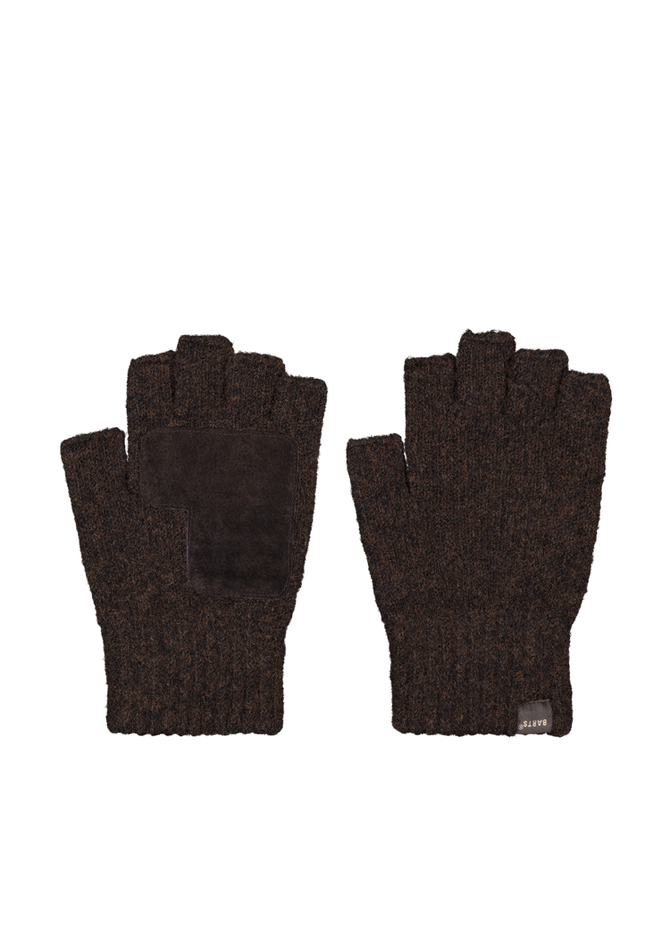 Men Moiray Fingerless Gloves dark brown