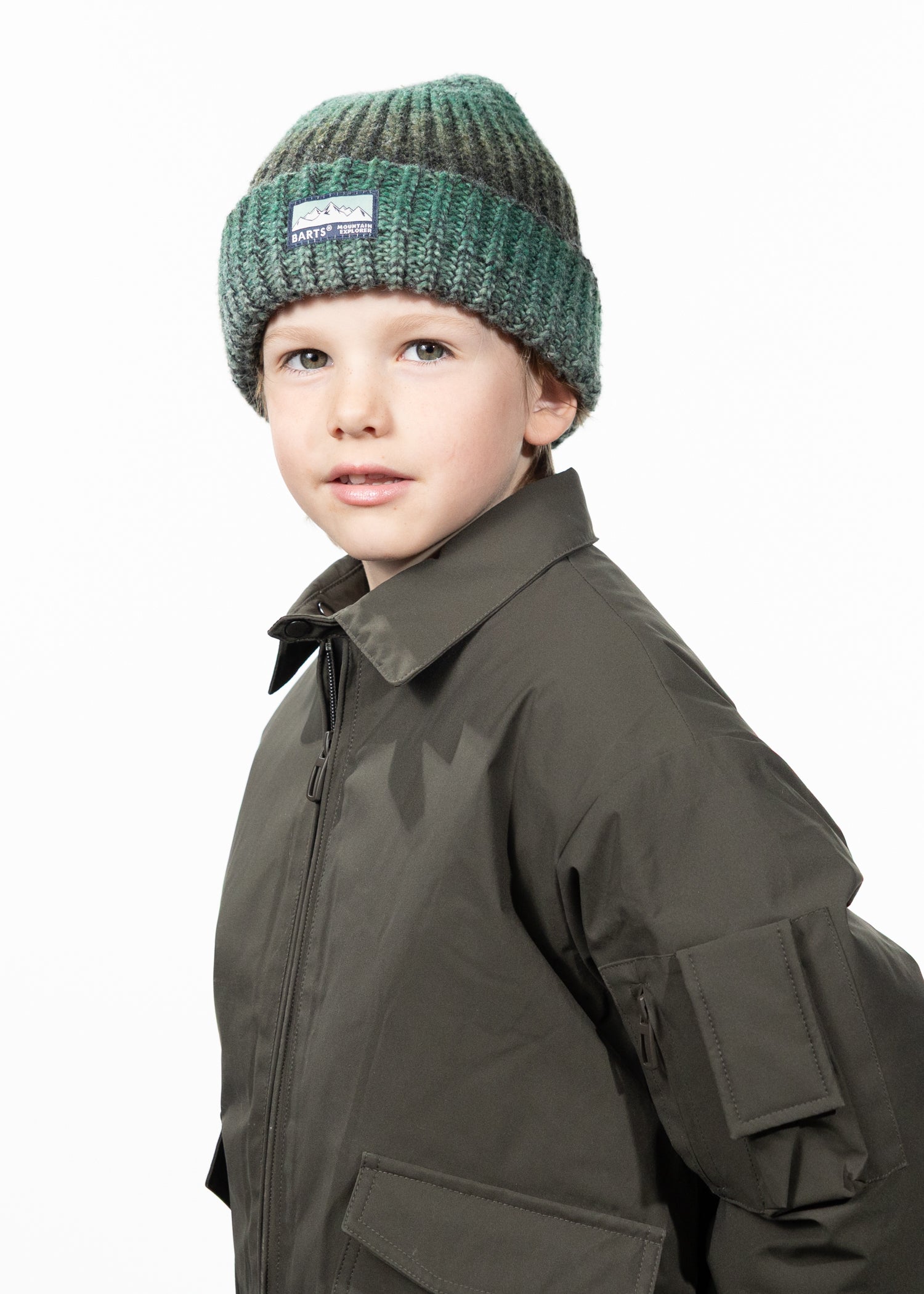 Kids Annag Beanie bottle green - Side