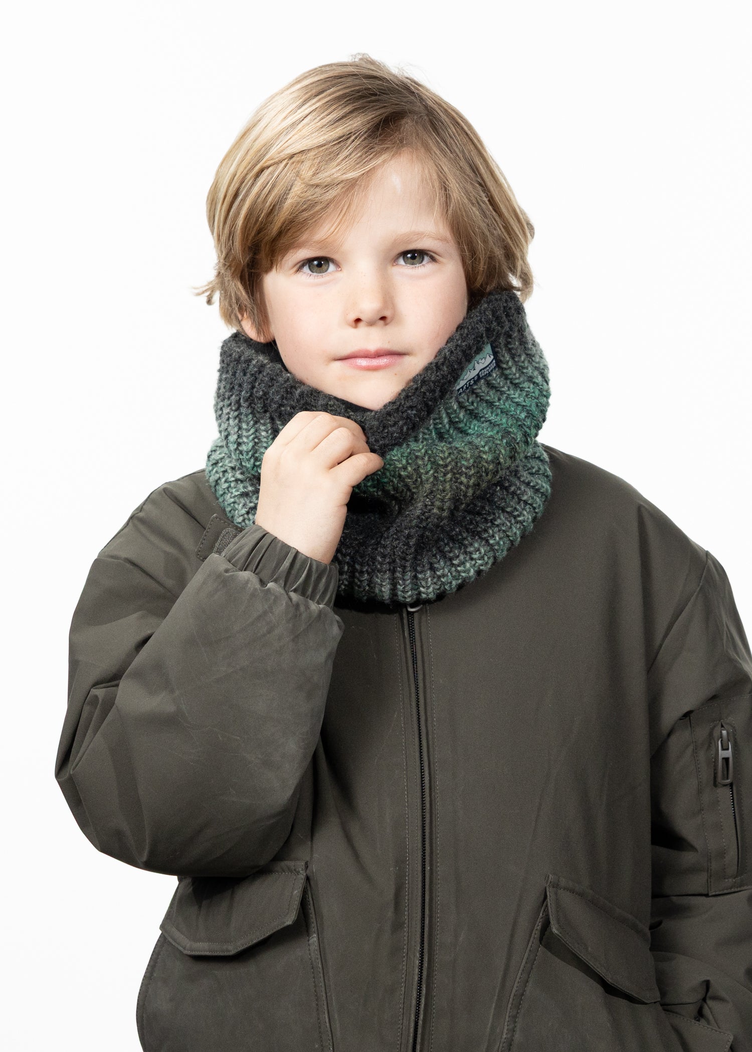 Kids Annag Col bottle green - Front