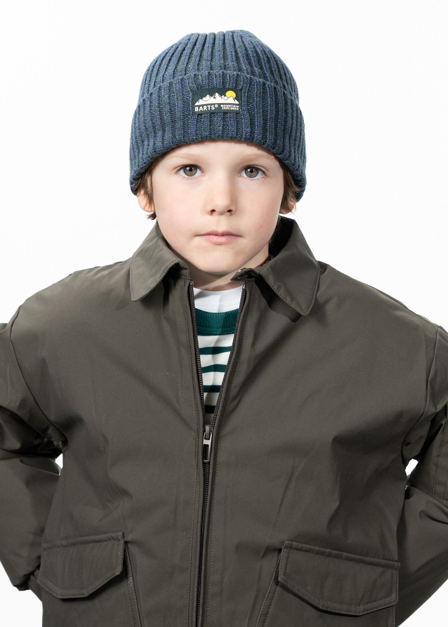 Kids Leveau Beanie army - Front
