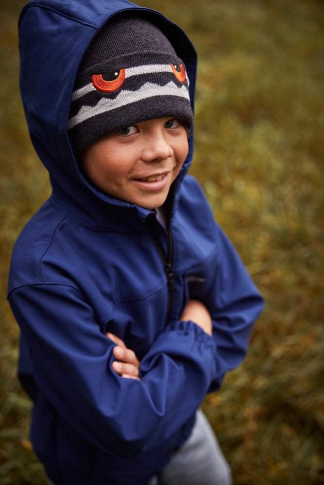 Kids Riffles Beanie charcoal - Model