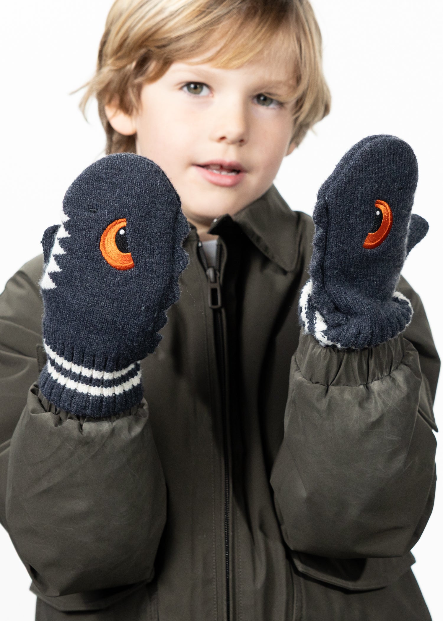 Kids Riffles Mitts charcoal - Front