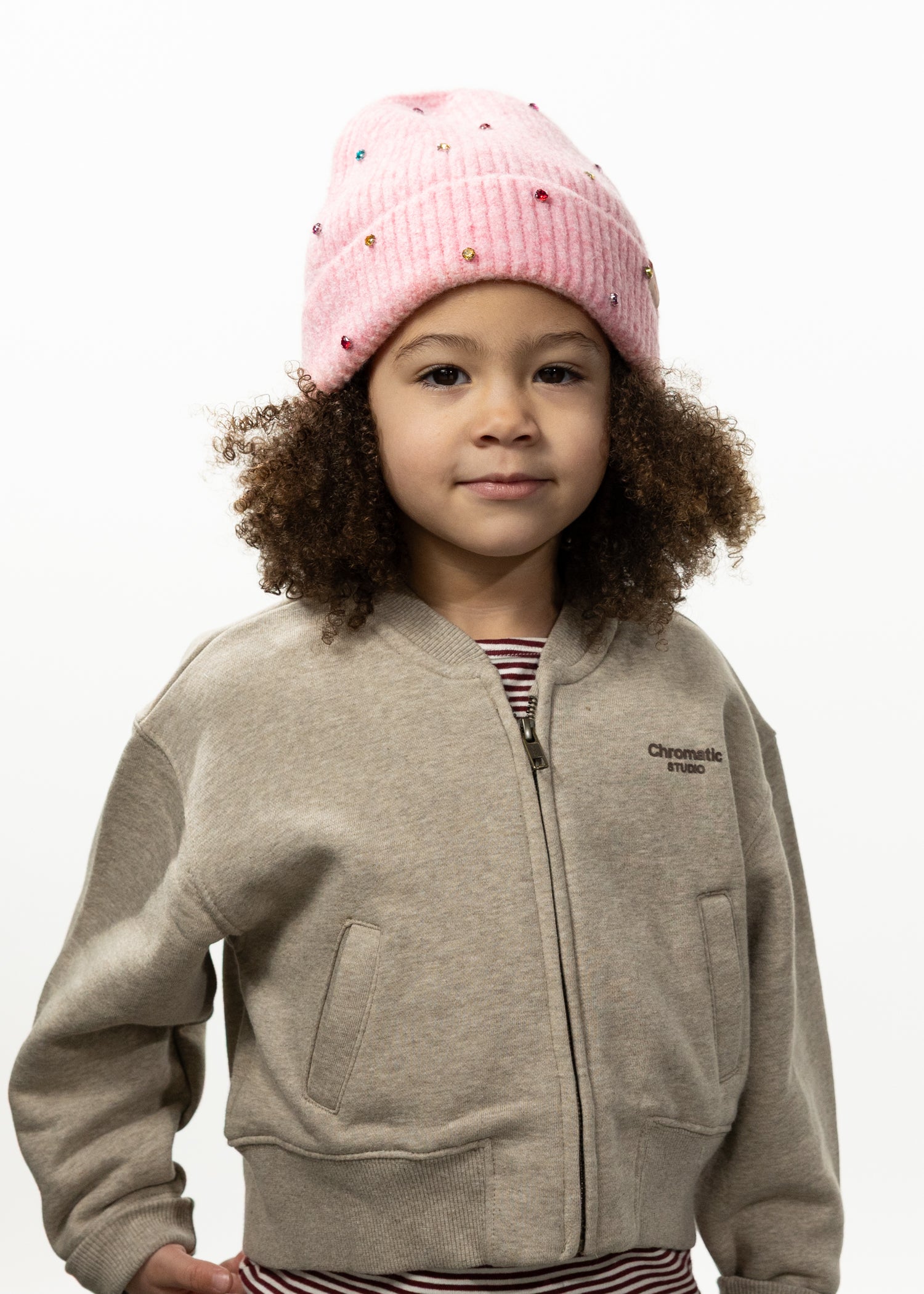 Kids Alenya Beanie light pink - Front