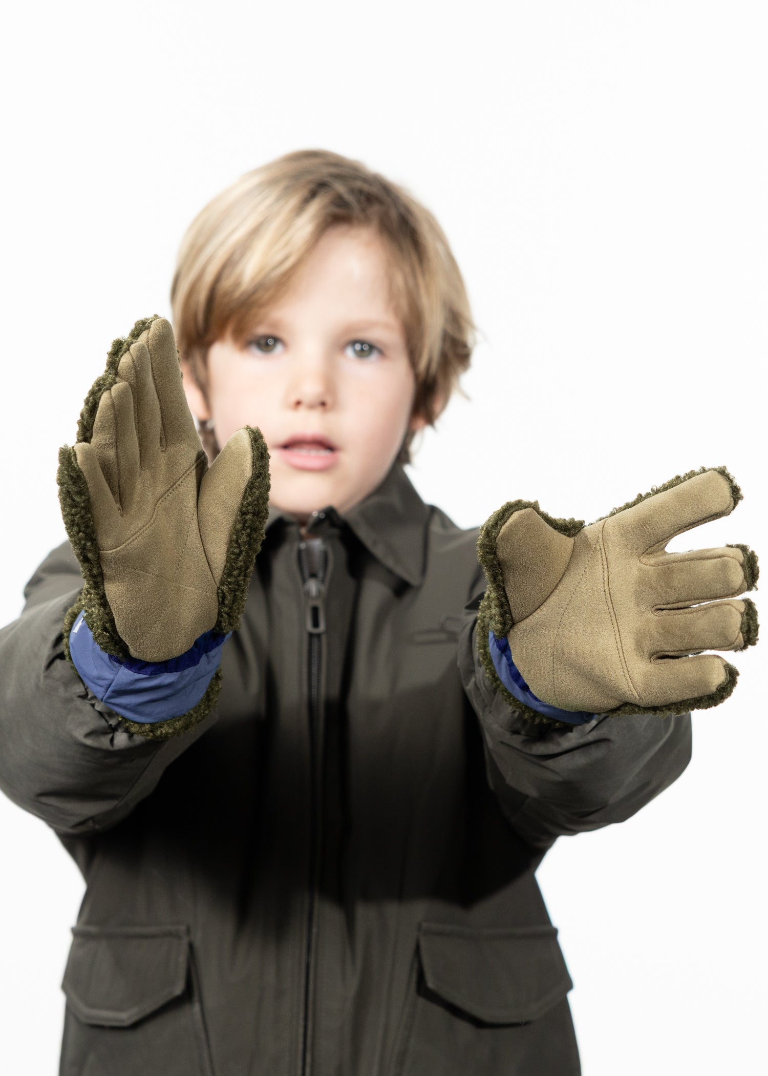 Kids Sunnegga Gloves army - Front