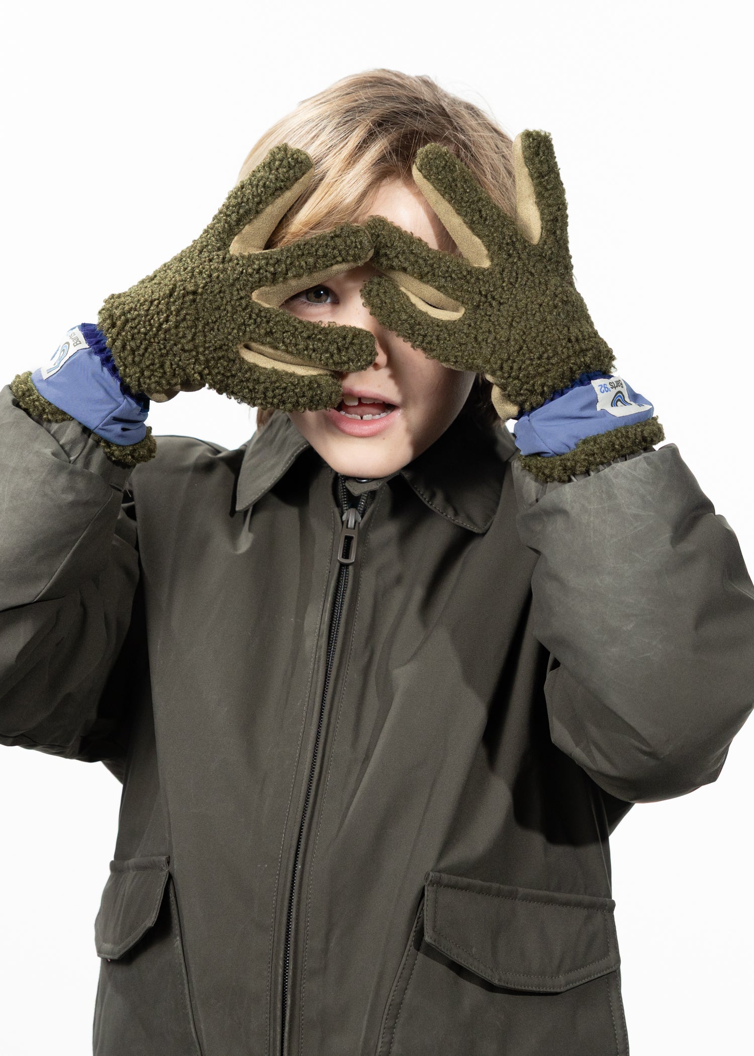 Kids Sunnegga Gloves army - Front