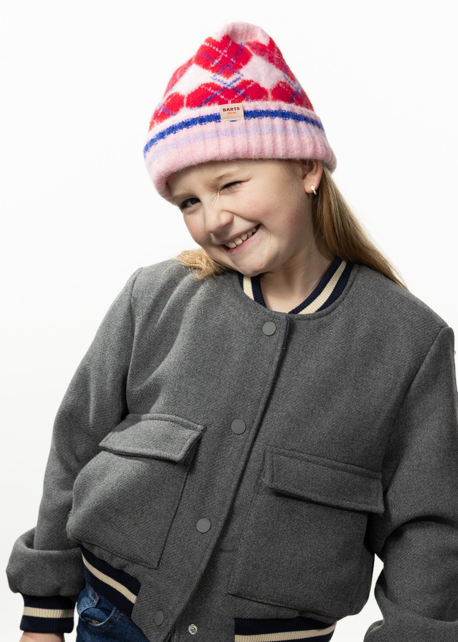 Kids Flurina Beanie light pink - Side