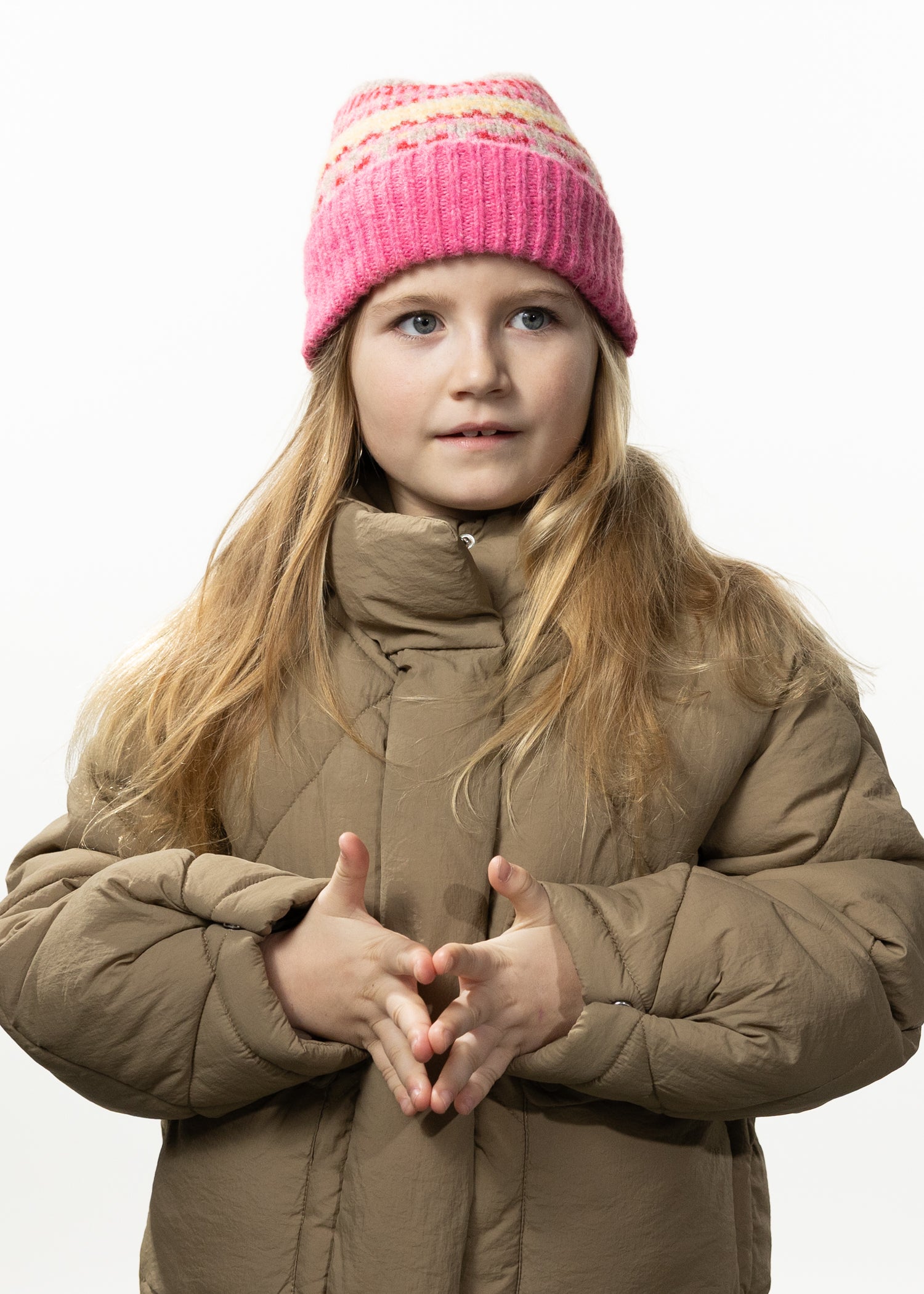 Kids Luczia Beanie fuchsia - Front