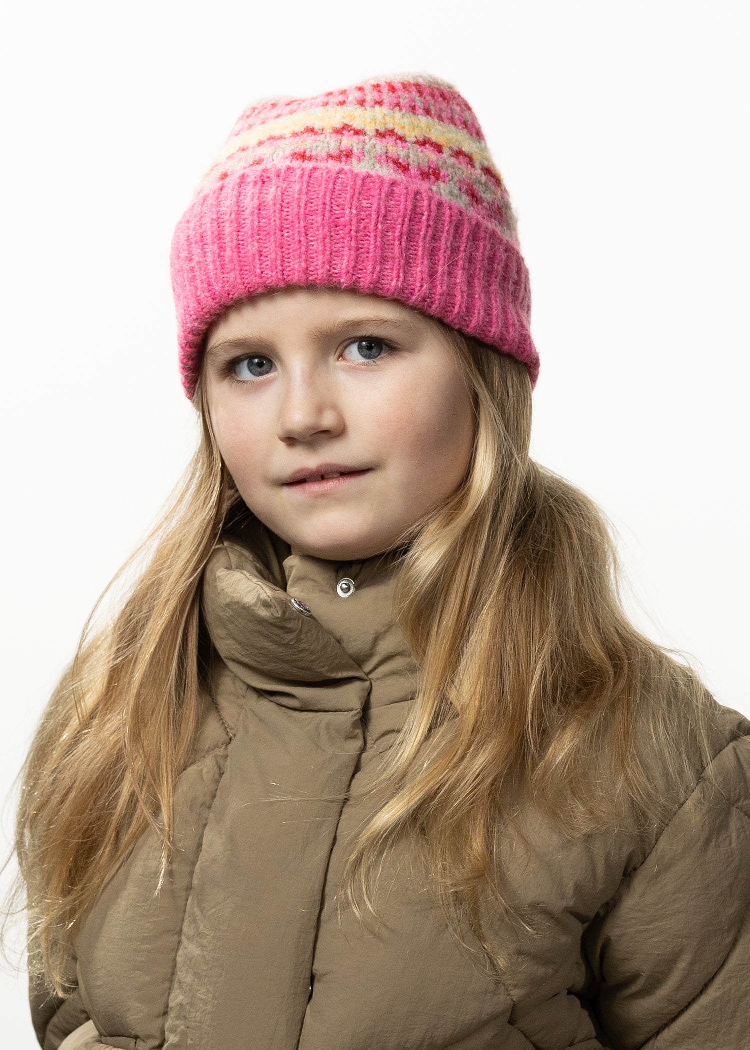 Kids Luczia Beanie fuchsia - Side