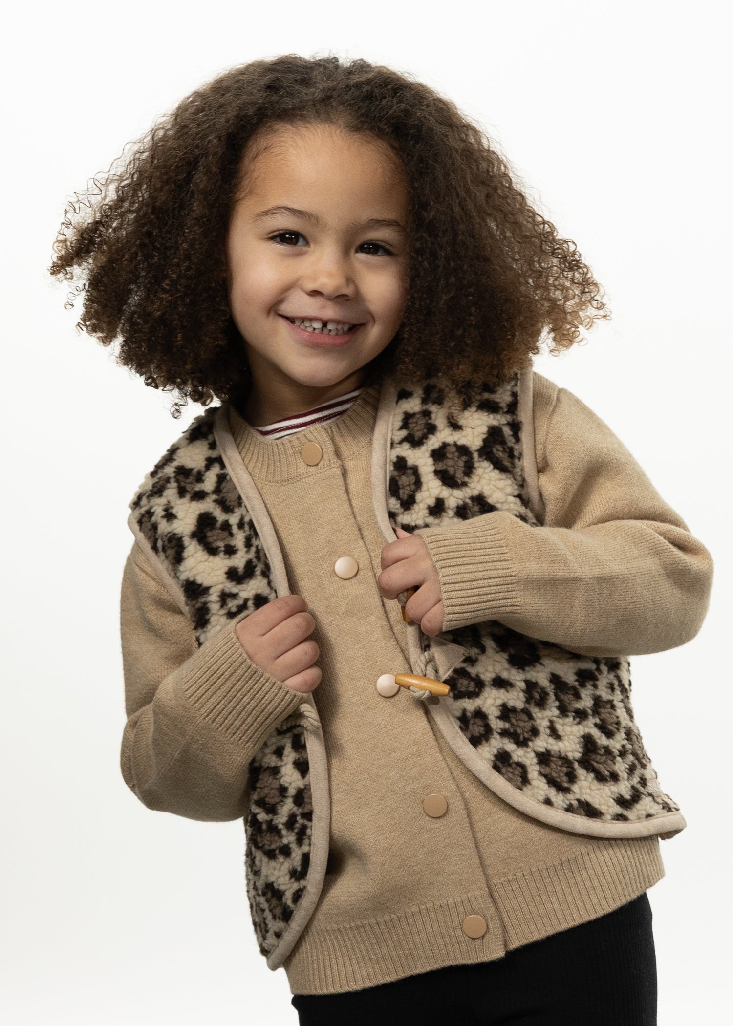 Kids Winna Vest print beige - Front