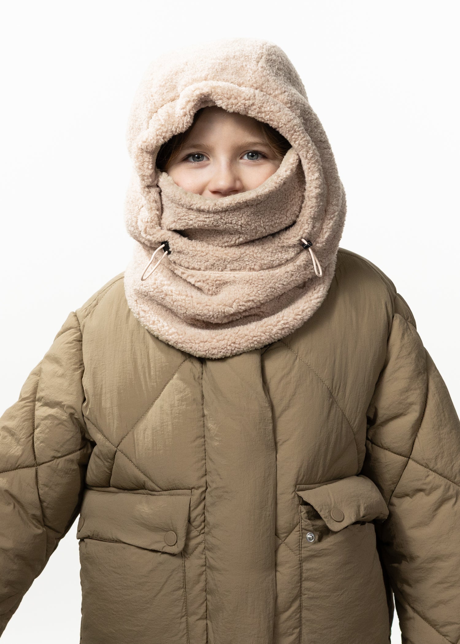 Kids Yaraa Hood beige - Front