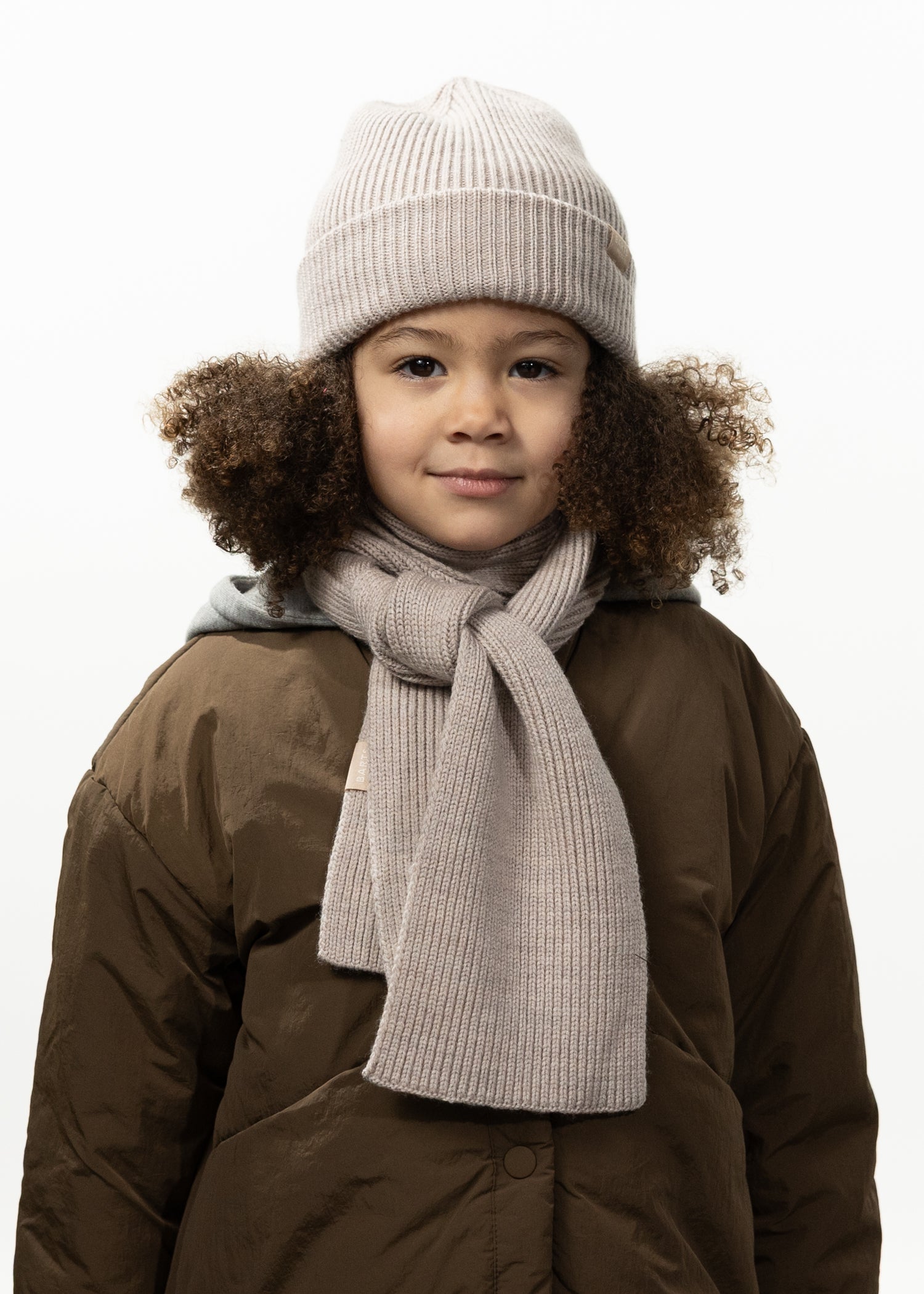Kids Makalyn Beanie beige - Front