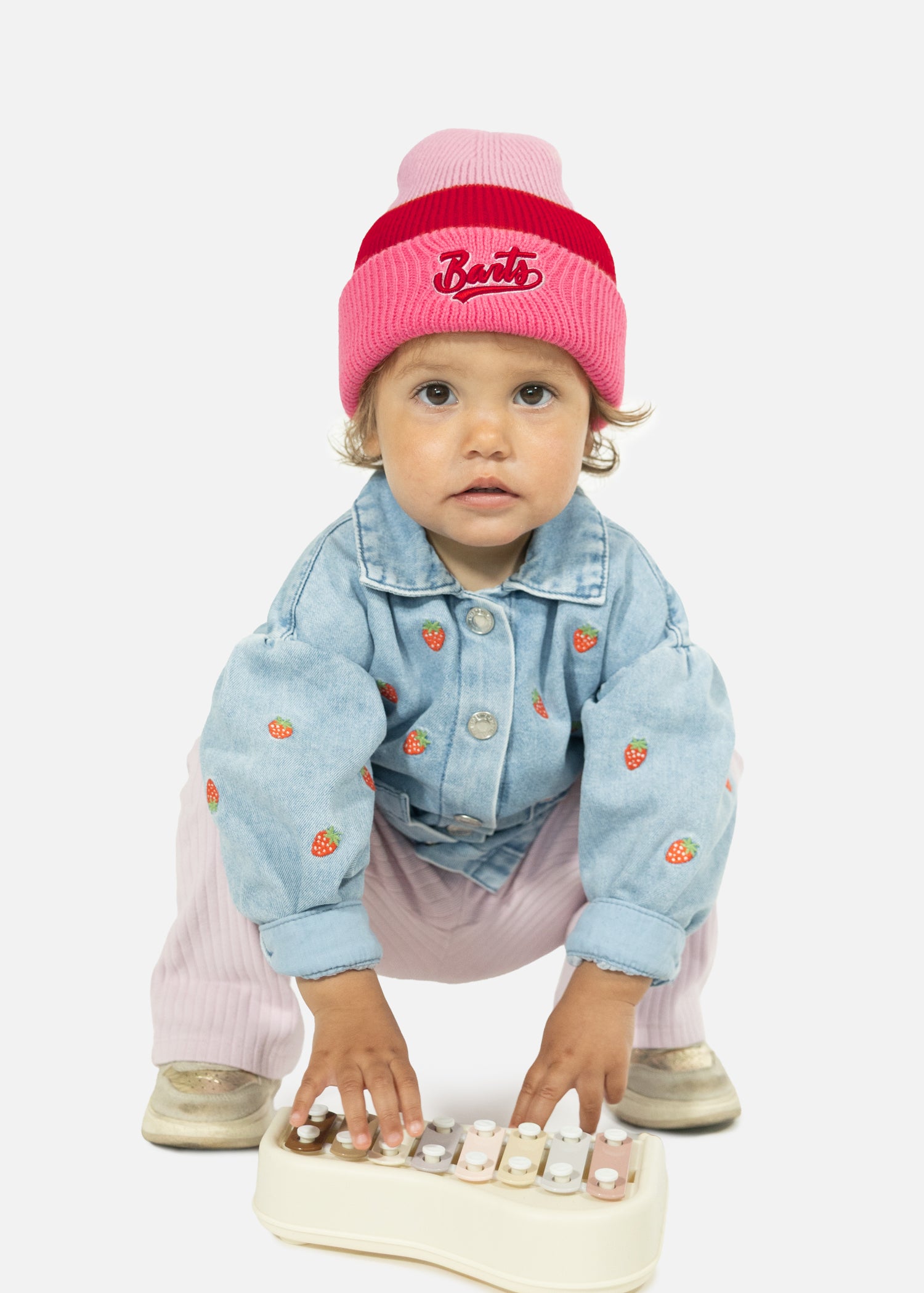 Kids Mina Beanie pink - Front