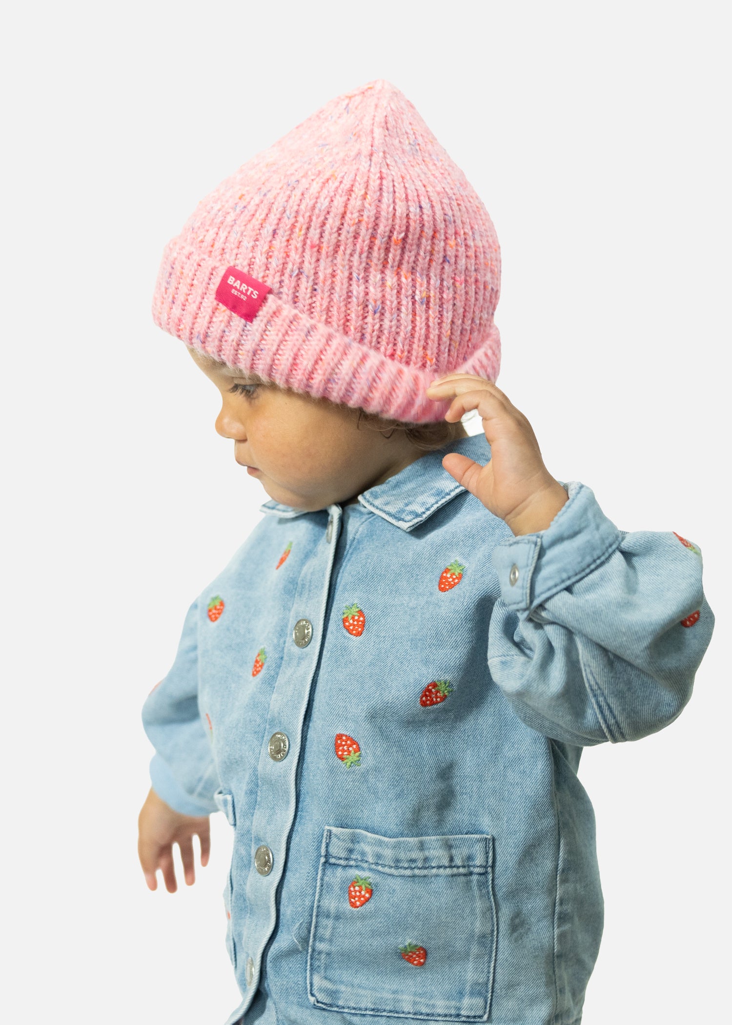 Kids Keeva Beanie pink - Side