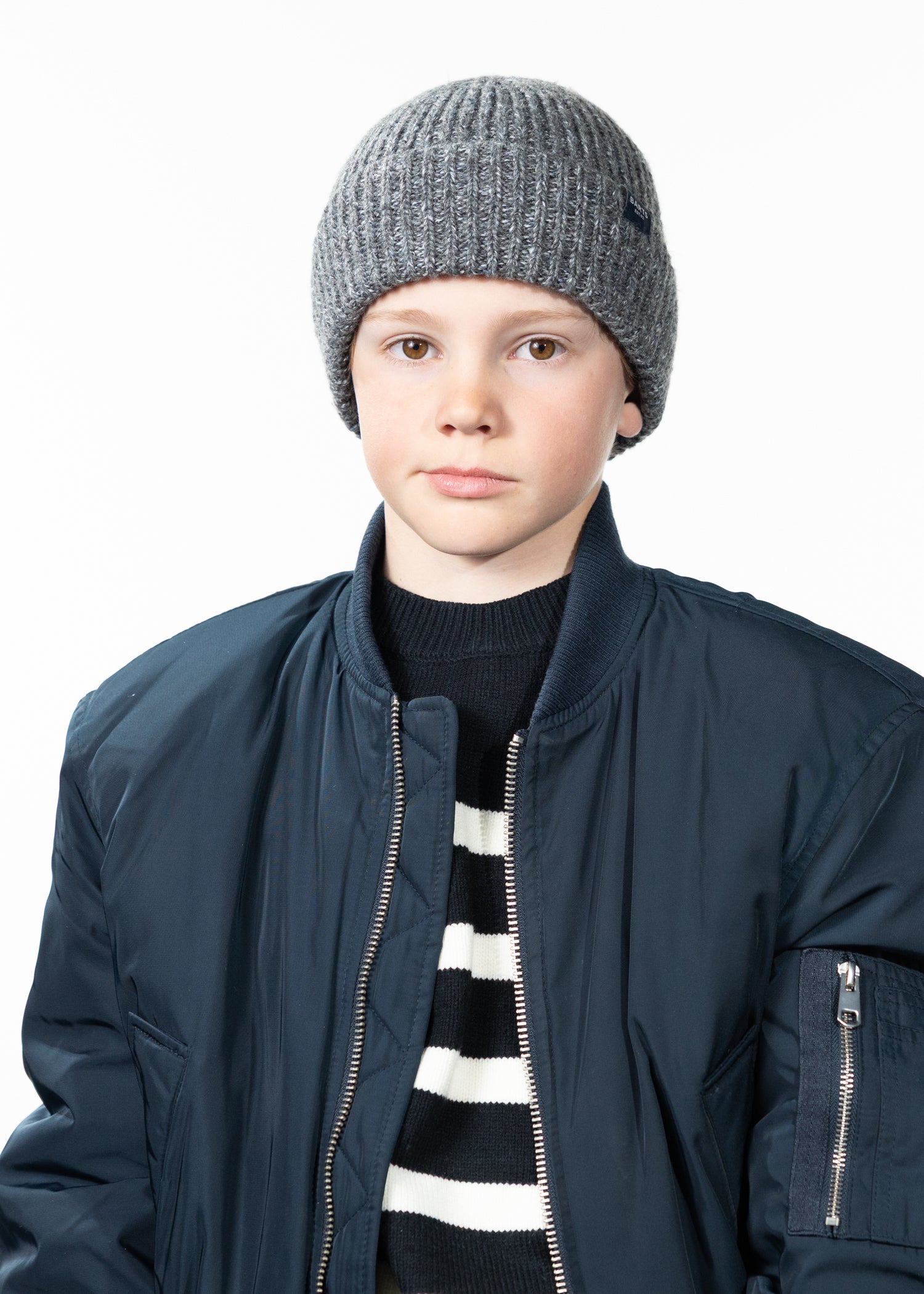 Kids Keeva Beanie charcoal - Front